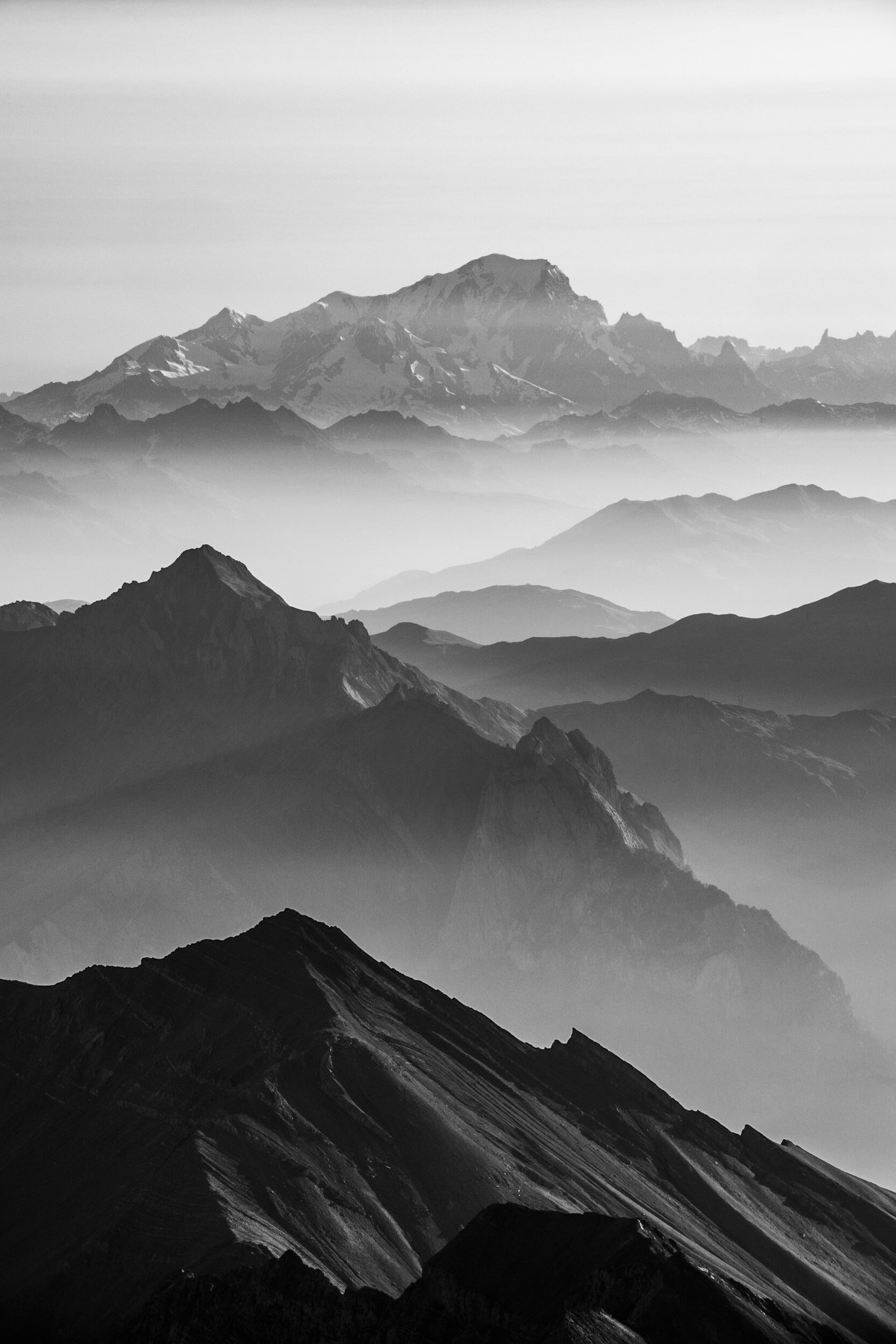 Mont Blanc depuis les Aiguilles d'Arve