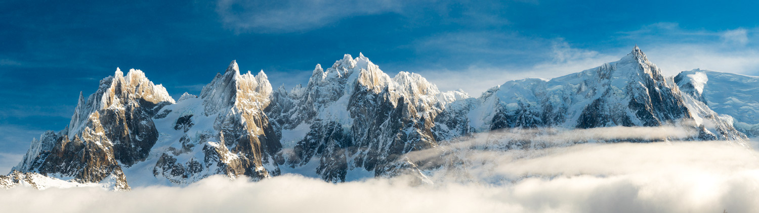 Aiguilles de Chamonix avec l'Aiguille du Midi