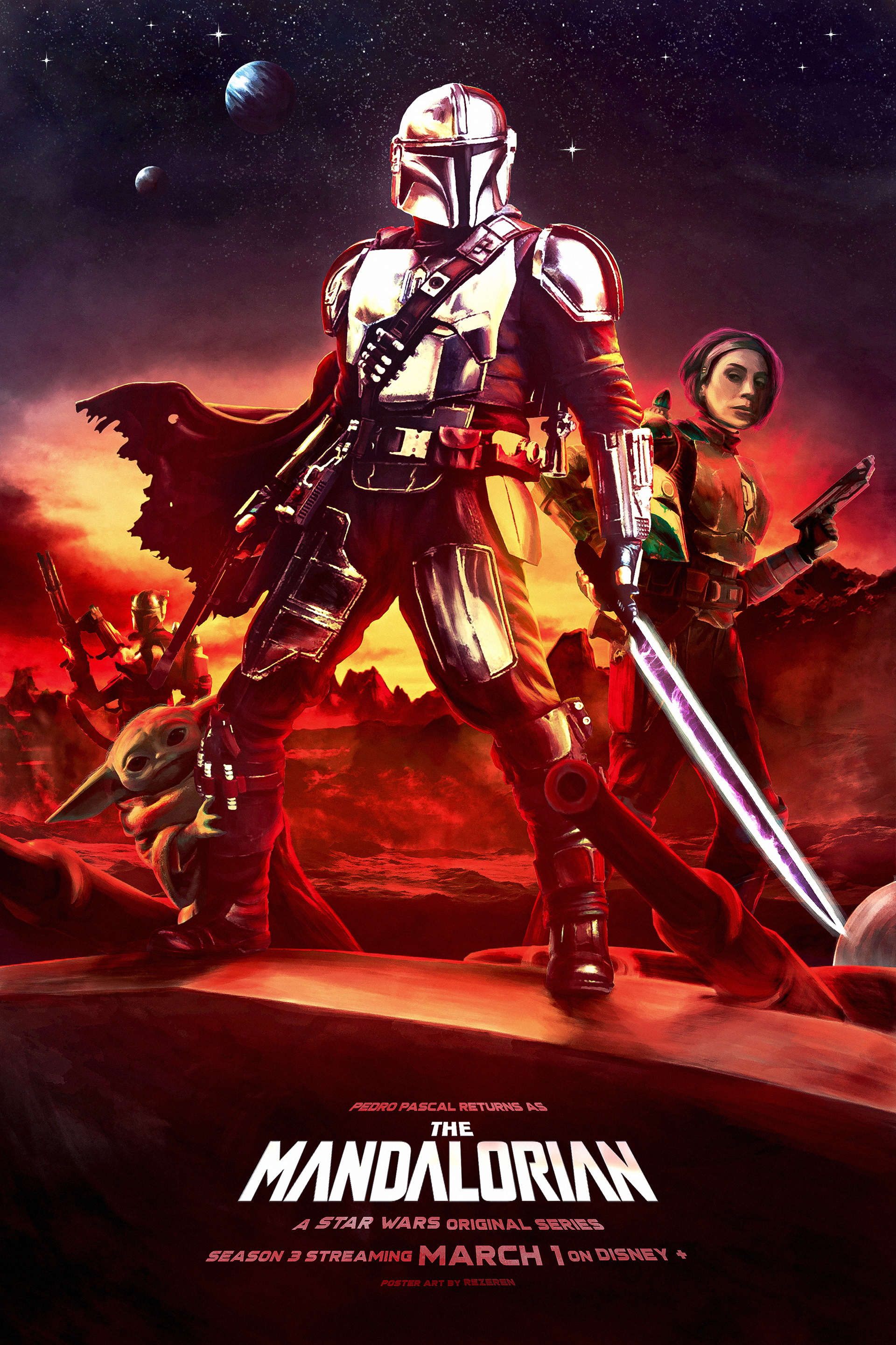 THE MANDALORIAN RETRO POSTER