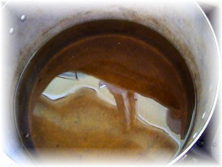 Strain the liquid into a jug for pouring