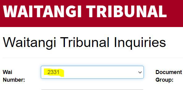 Link to Waitangi Tribunal Inquiries