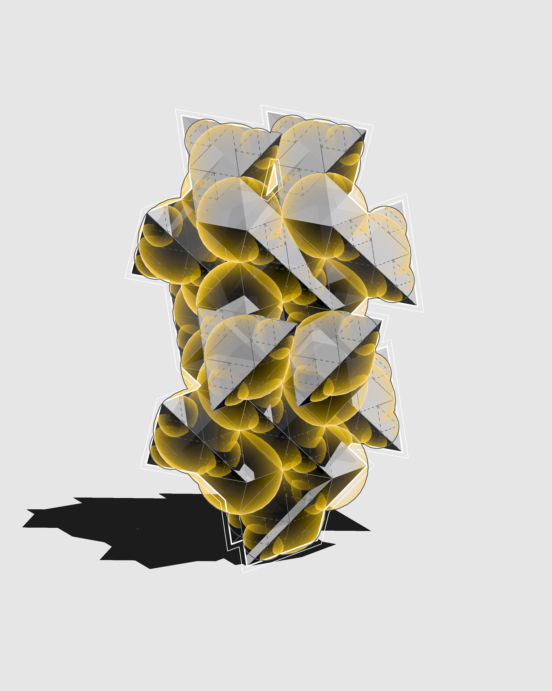 Define spheres from tetrahedron