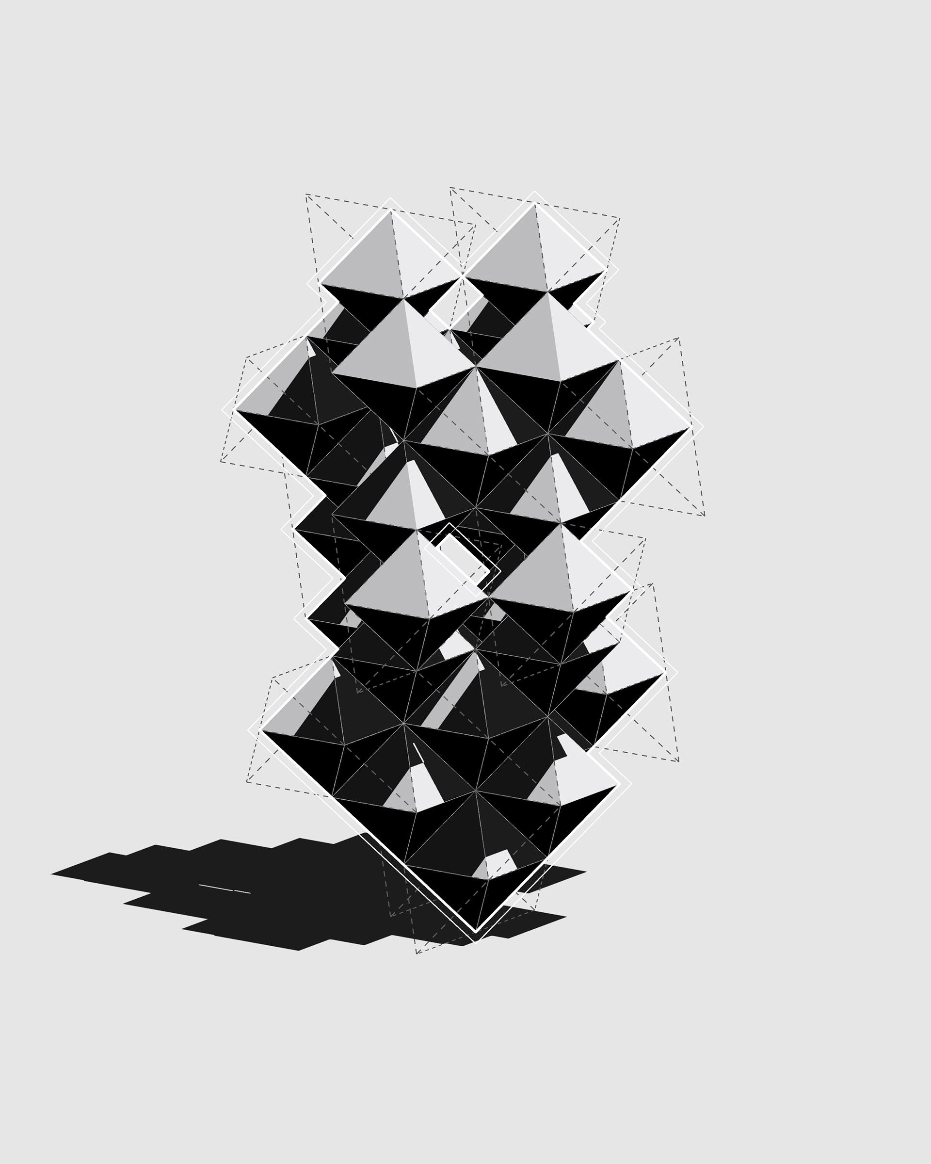 Computationally fit octahedron in tetrahedron