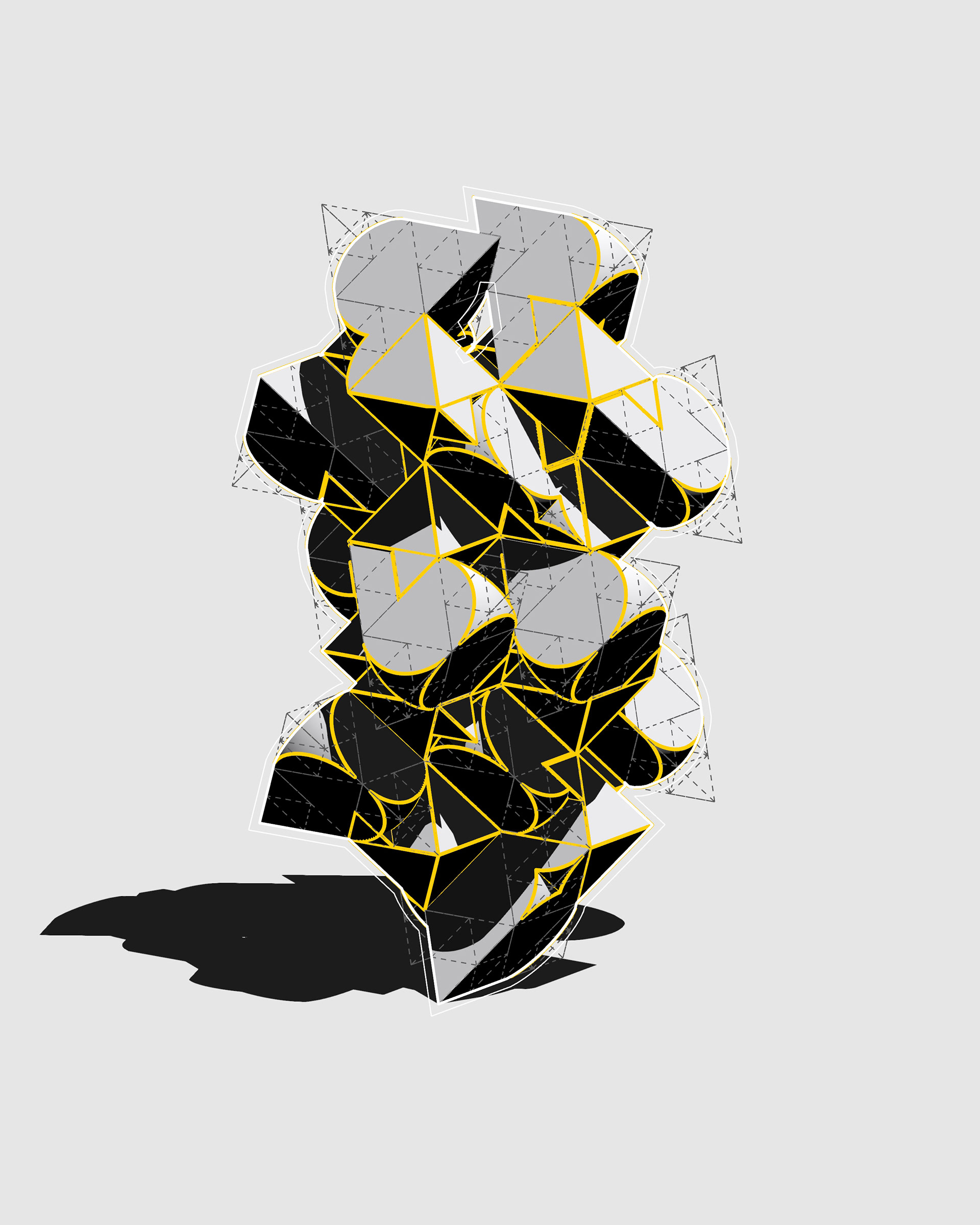 Strategically adjacent tetrahedron from octahedron