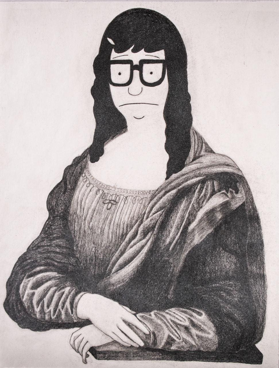 Mona Tina, 2024, Graphite on Paper