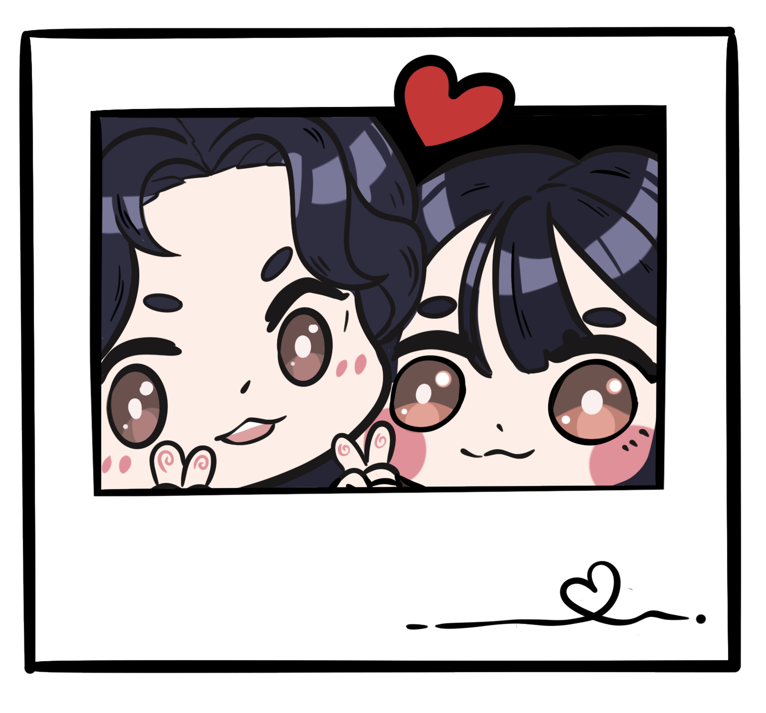 Couple illustration for a custom Jacket