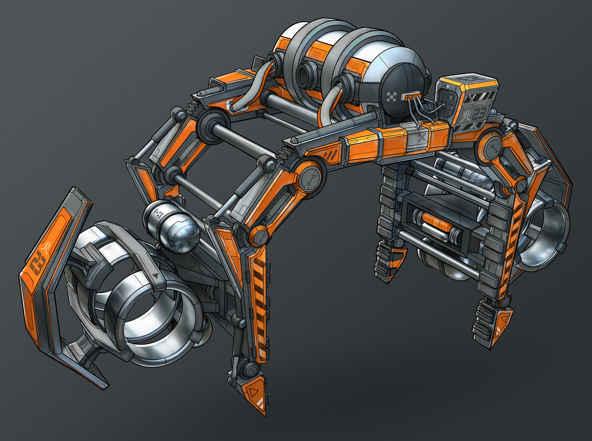Modular Utility Haulers are an orbital shipyard essential. Their zero-wake omnidirectional Coil Drives allow multiple haulers to work in sequence without the hazard of blast damage to each other or their cargo.