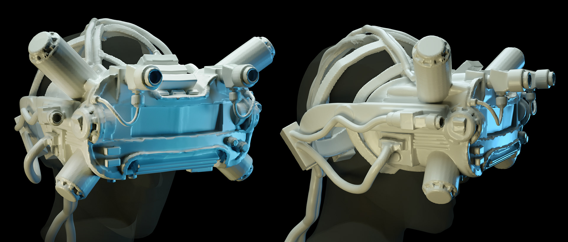 The VR rig started, appropriately, as a VR sculpt in Oculus Medium.
