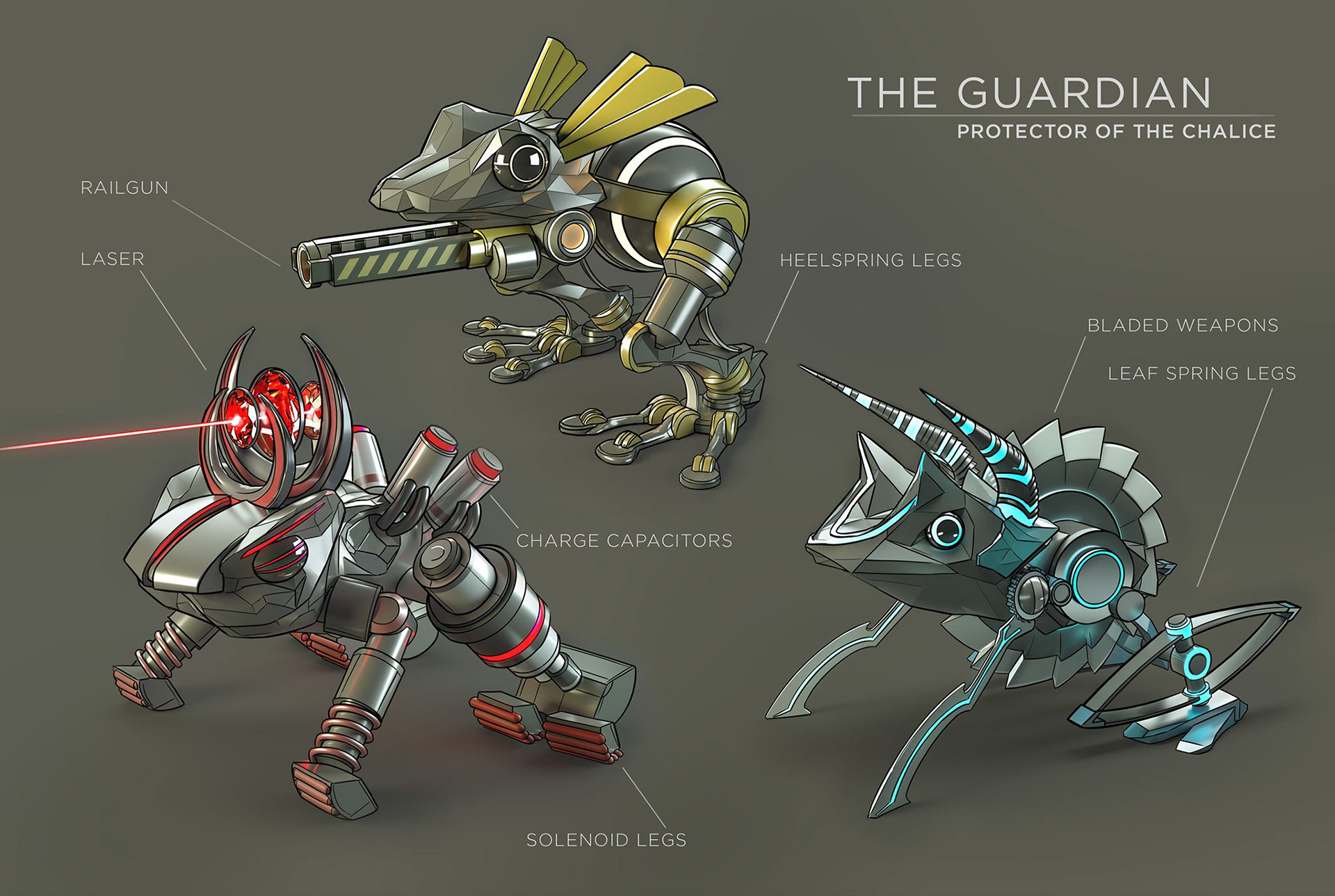 The guardian protects the relic. Each guardian frog design is equipped with its own weapon and unique jumping mechanics.