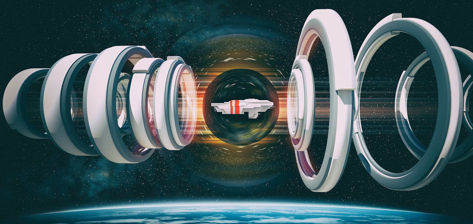 Transit gates in and out of the system.