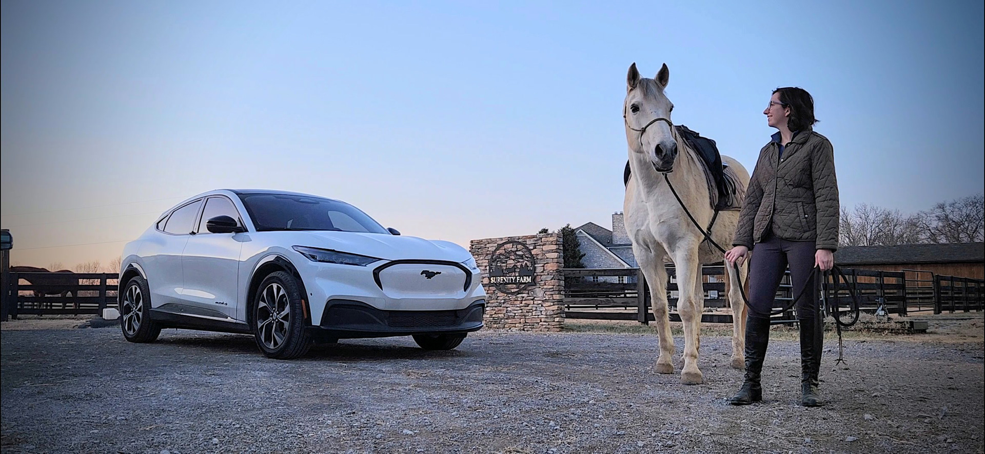 My 2 horses: The Mustang EV and the horse I lease, Drago