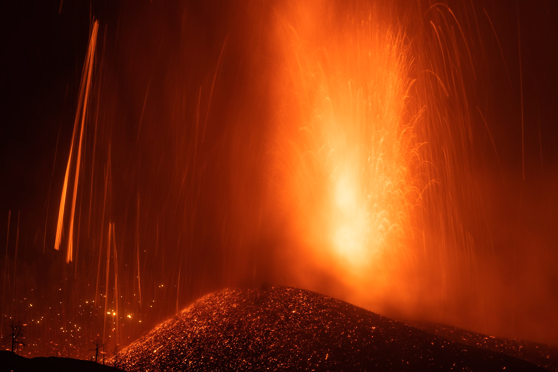 The volcanic eruption of Cumbre Vieja, in la Palma, Canary Island, Spain, September 2021.