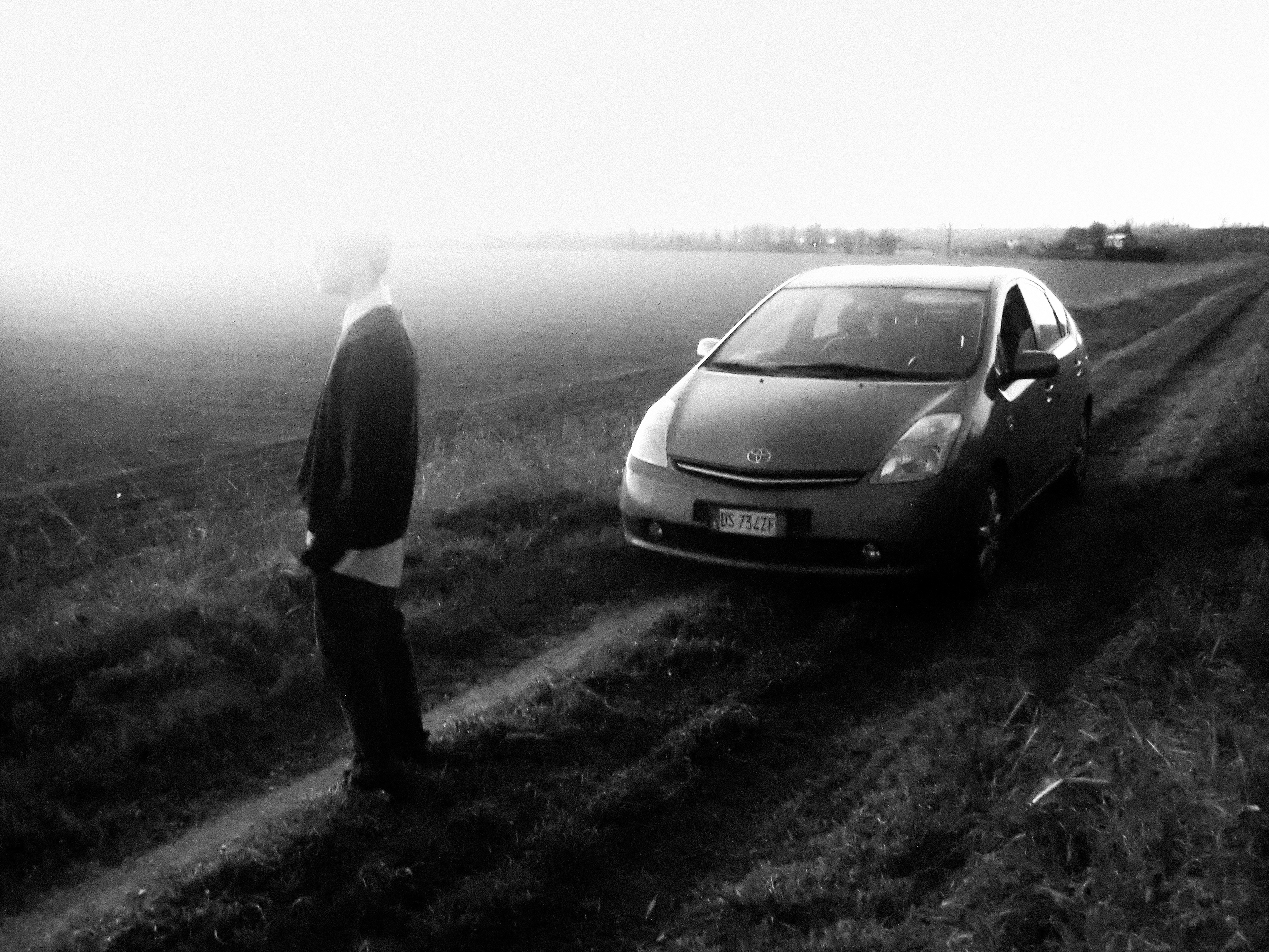 Telly e il delfino sull'argine dietro casa