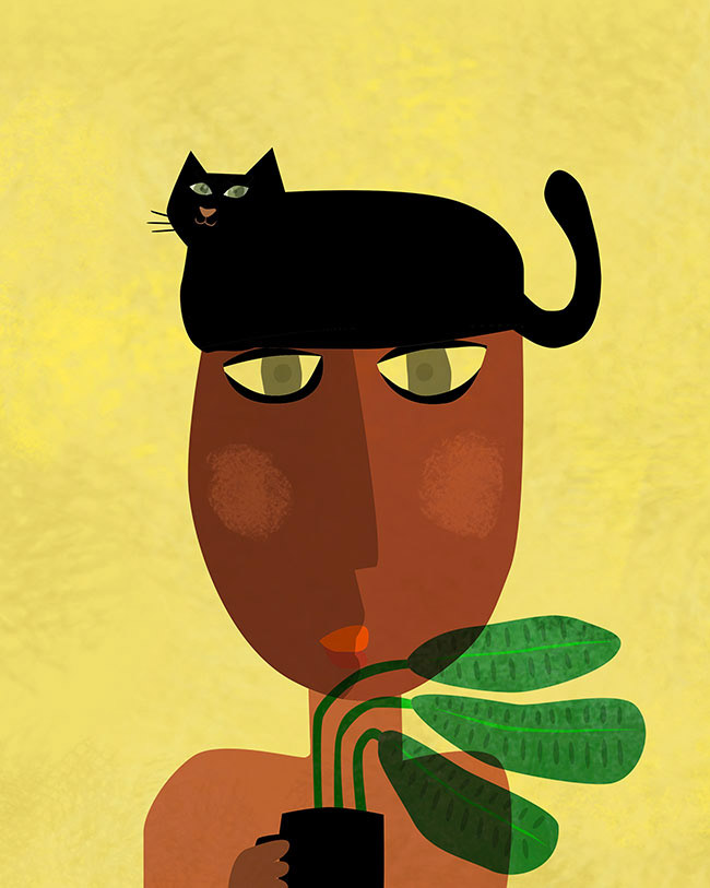 Cat Hat Portrait