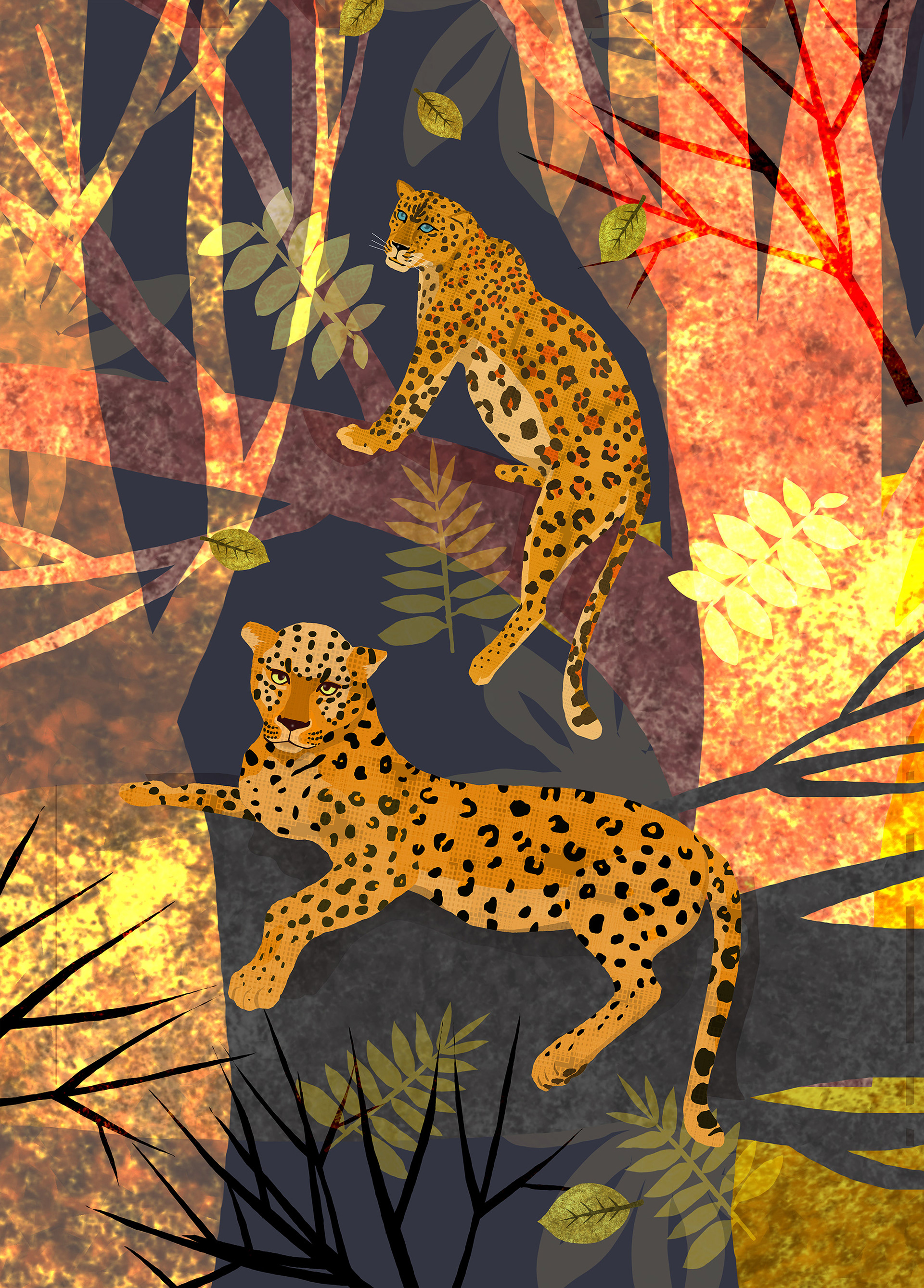 Leopards In Deep