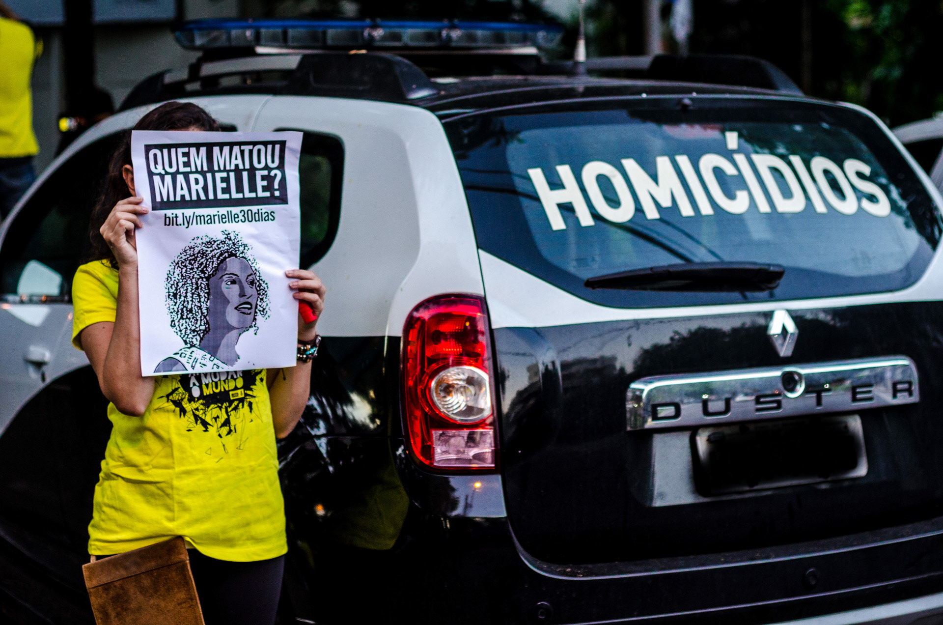 'Who Killed Marielle?' - Amnesty International Activists advocating for justice in the case of late City Councilwoman Marielle Franco's murder in March 2018 - Apr 2018
