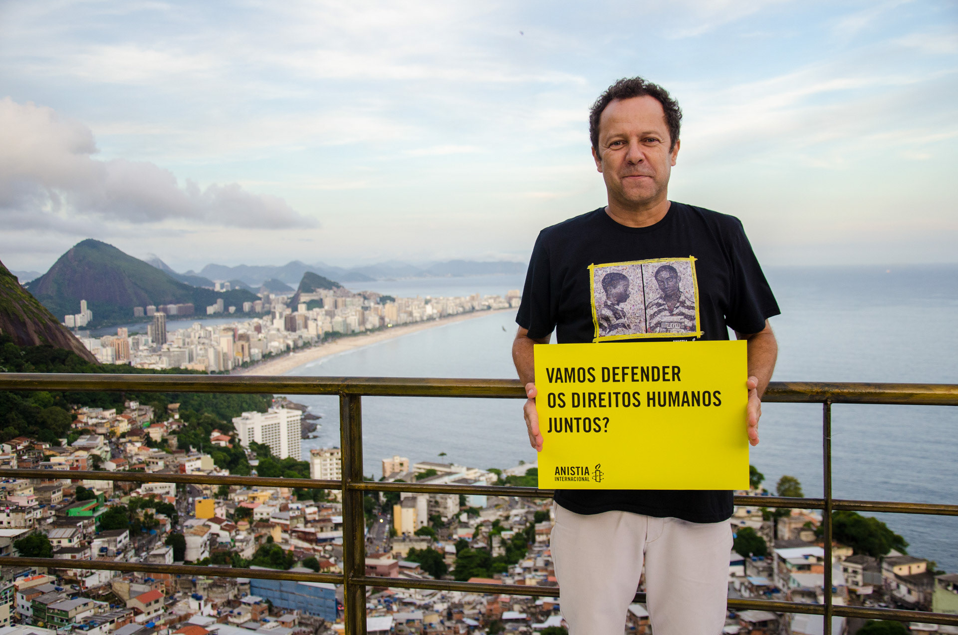 Vik Muniz renowned Brazilian artist for Amnesty International Brazil - Mar 2016