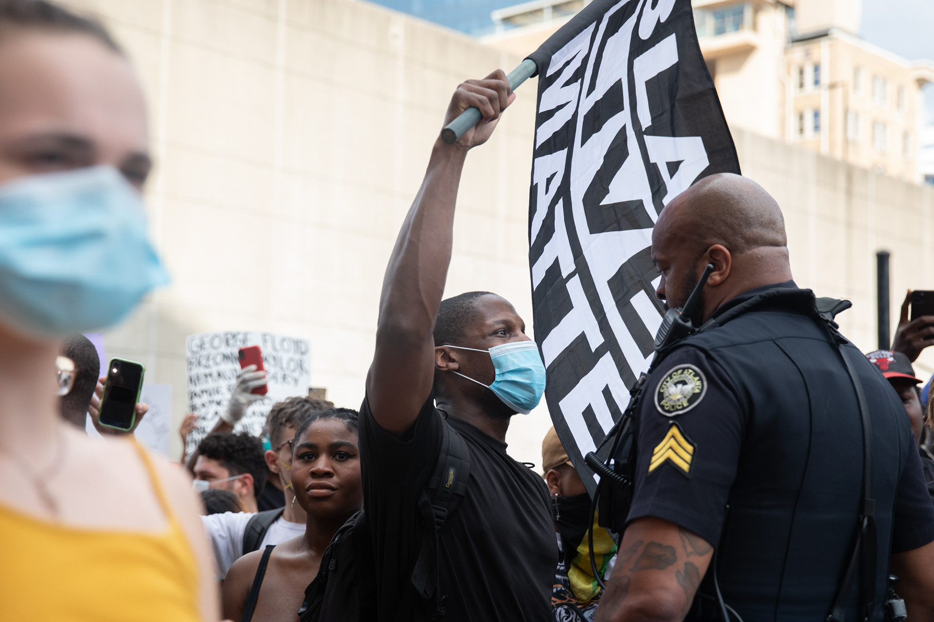 What began as a peaceful protest against the death of George Floyd turned confrontational in downtown Atlanta on May 29.