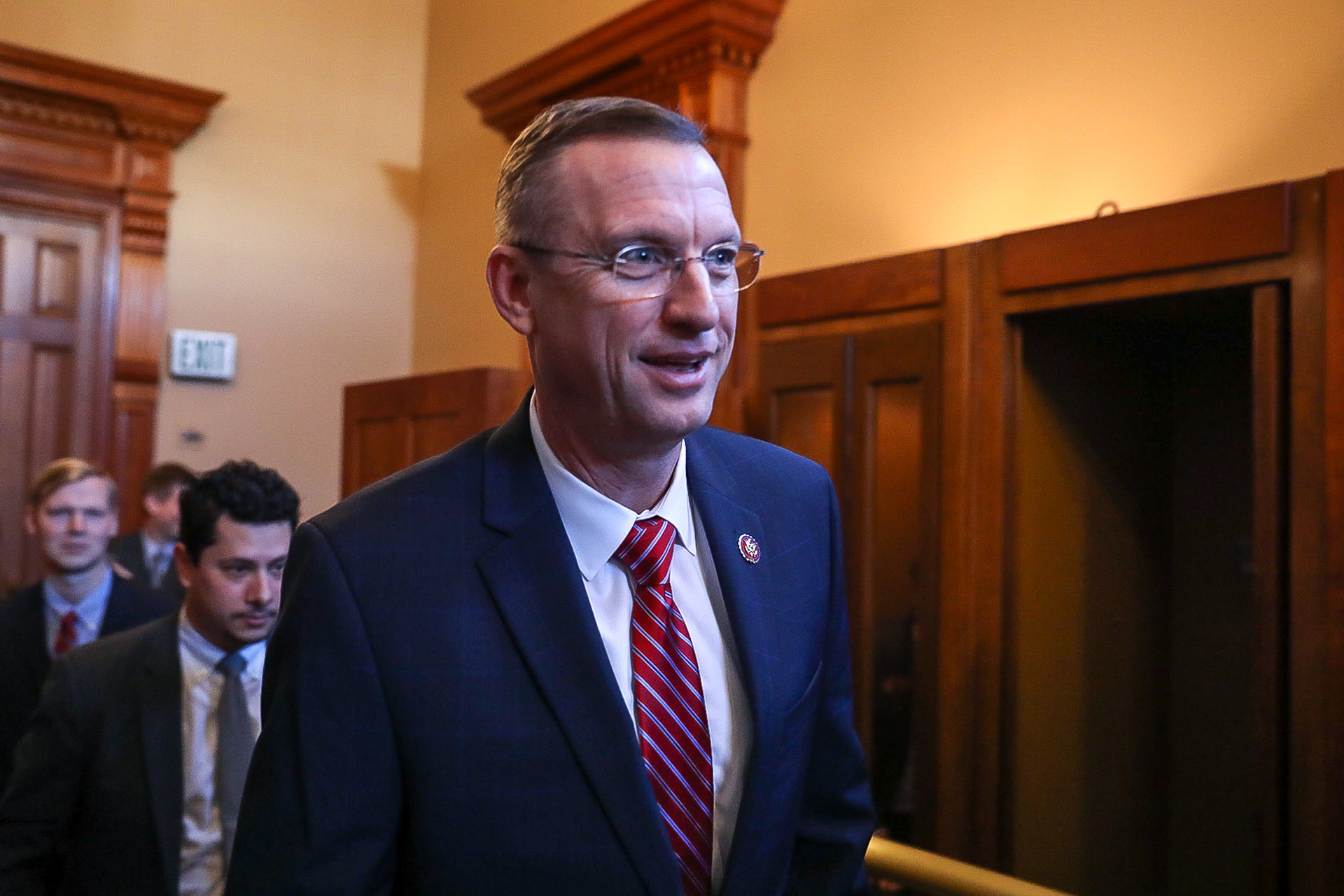 U.S. Rep. Doug Collins declined to comment on if he is planning a run for Kelly Loeffler's current U.S. Senate seat to reporters in Atlanta on Jan. 28.