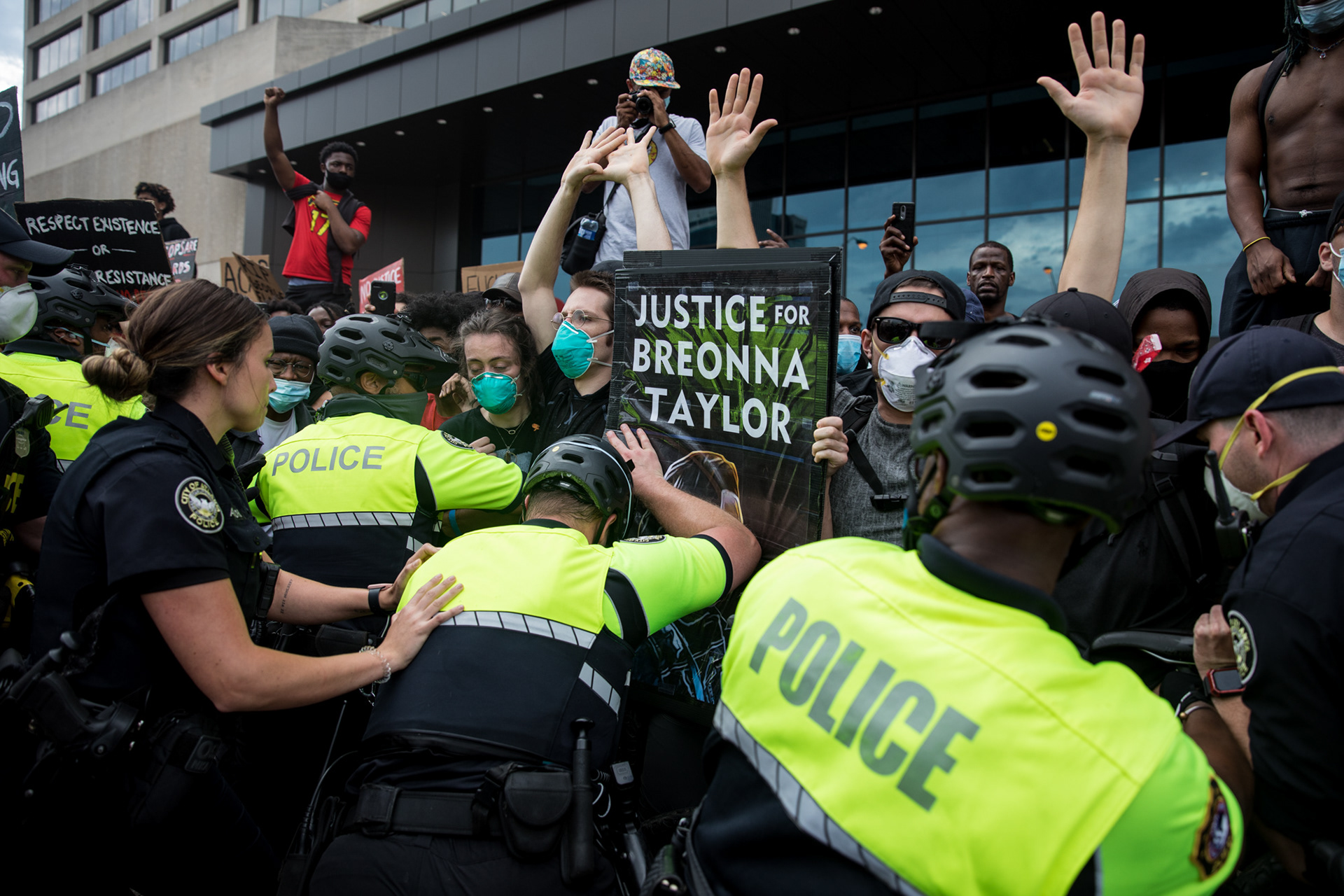 What began as a peaceful protest against the death of George Floyd turned confrontational in downtown Atlanta on May 29.