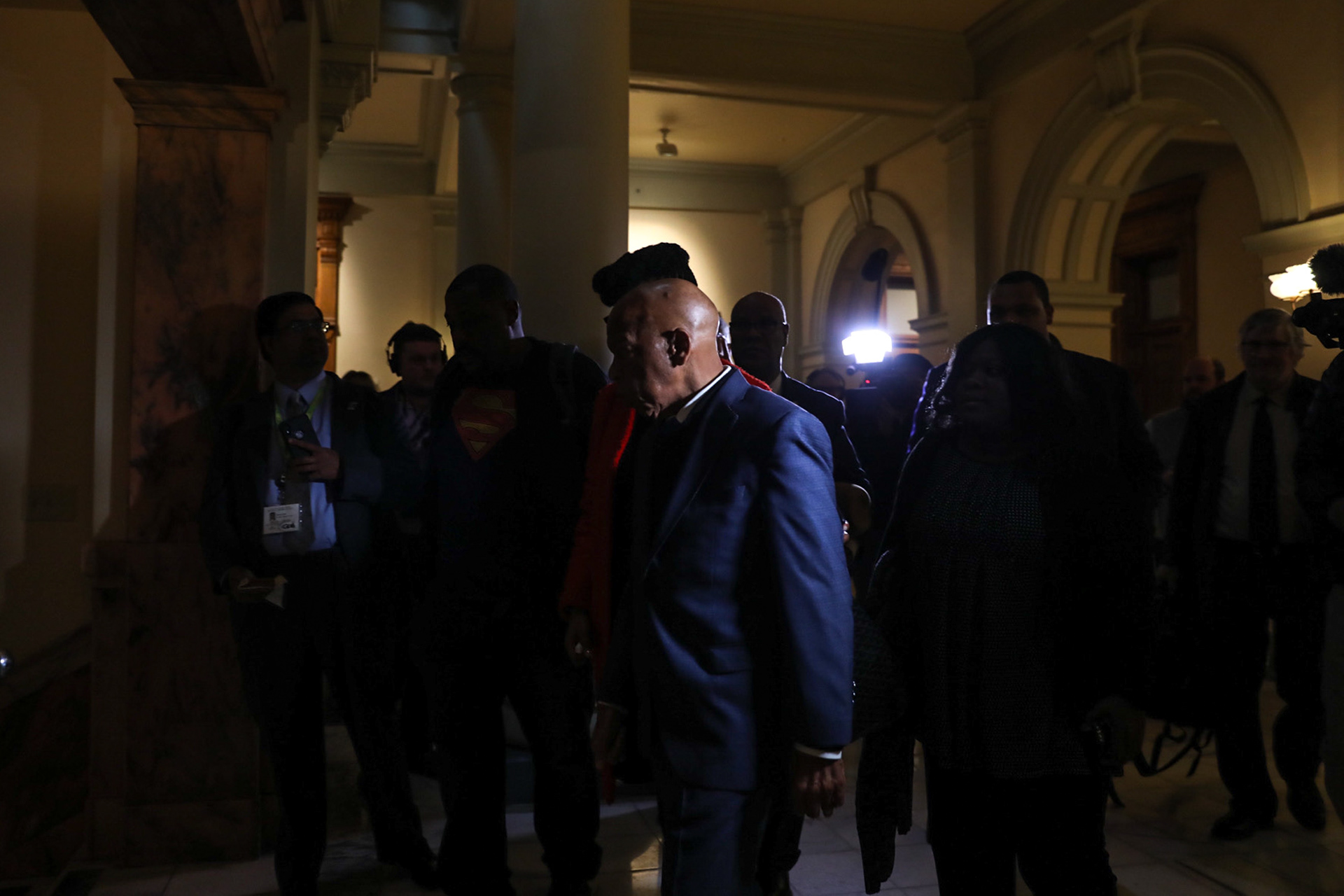 U.S. Rep. John Lewis, recently diagnosed with pancreatic cancer, files his qualifying paperwork for his reelection campaign at the Capitol on March 1.