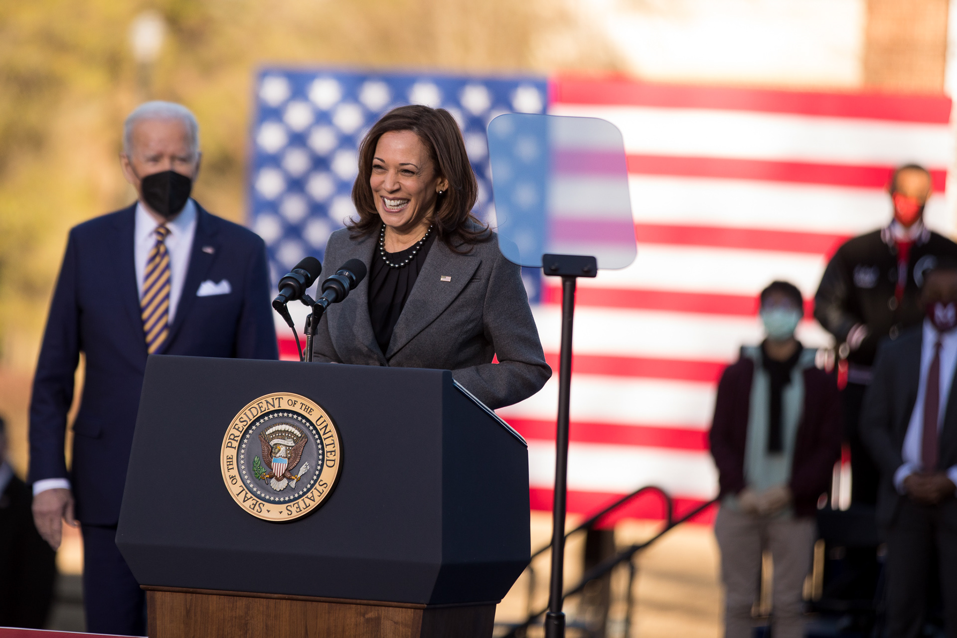 Preisdent Joe Biden and Vice President Kamala Harris visit Atlanta to up the pressure on the U.S. Senate to pass federal voting protections.