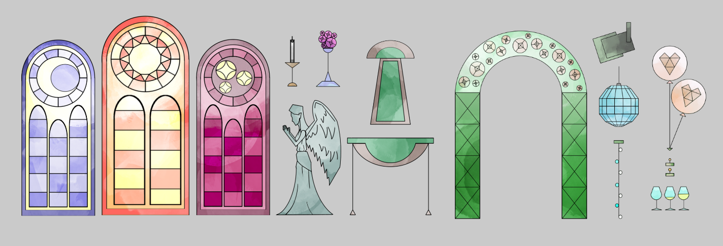 Environmental assets for the wedding level