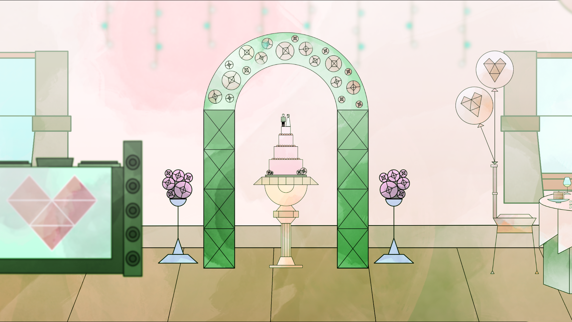 Wedding reception environment