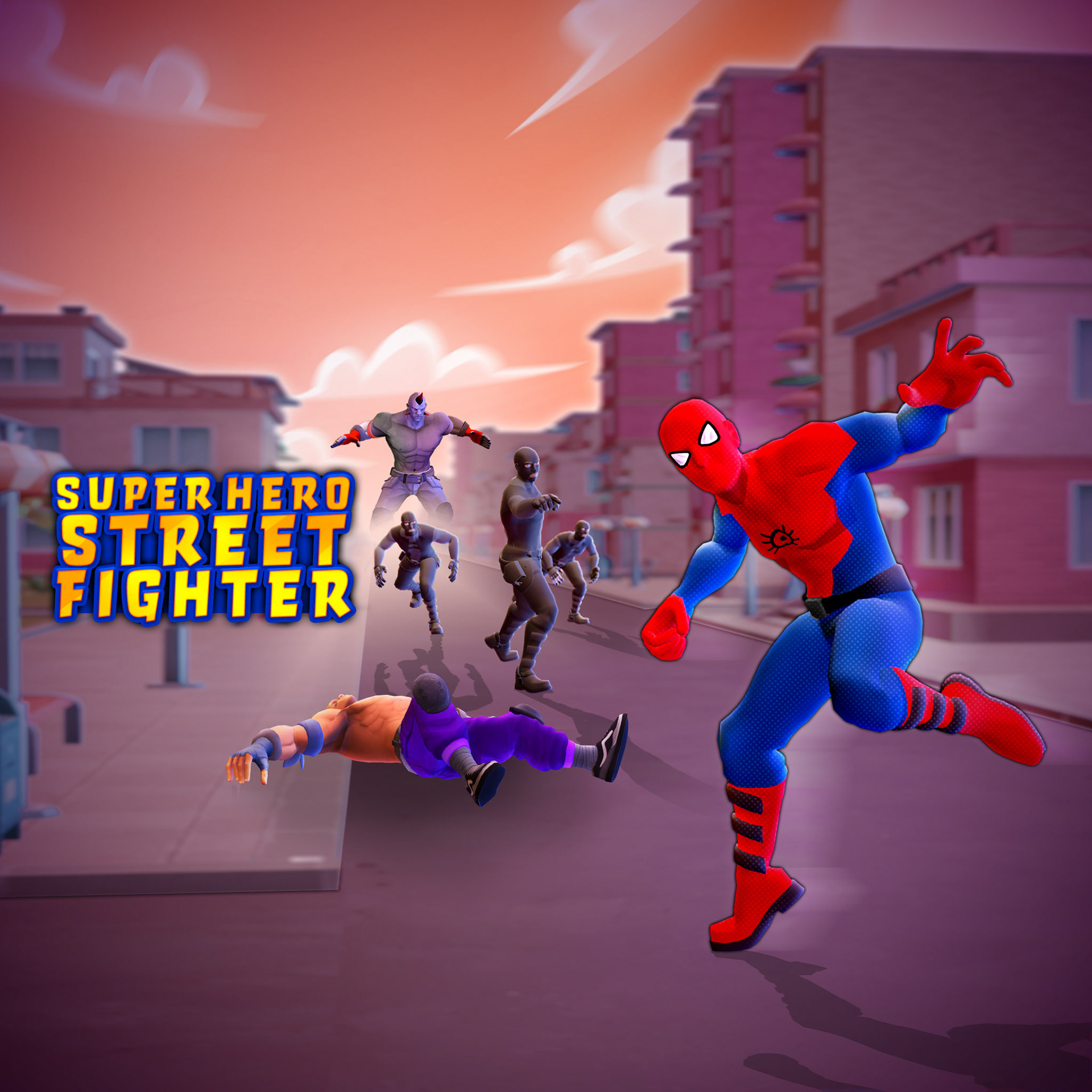 Superhero Street Fighter Splash Screen