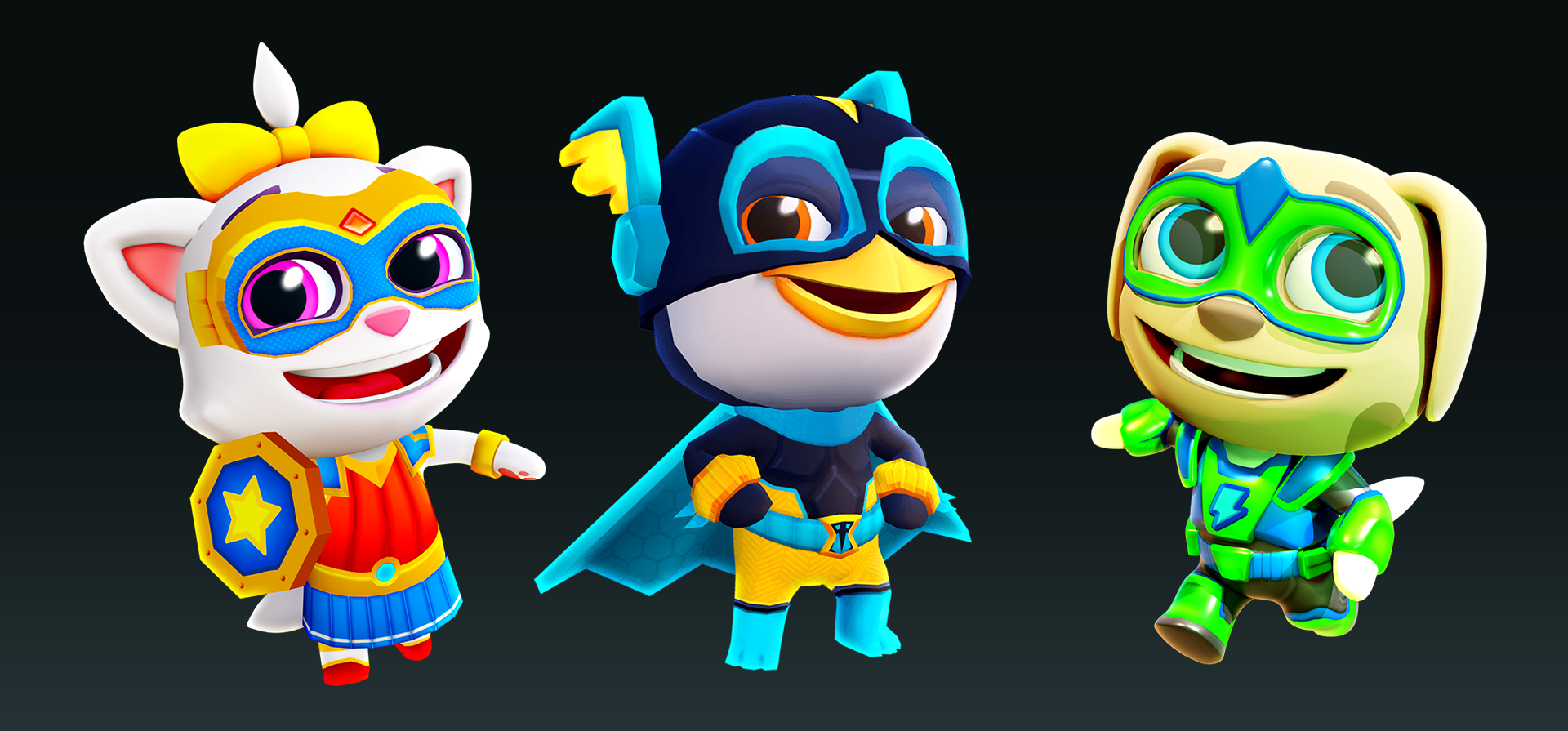 Panda Panda Super Hero Event Characters 1