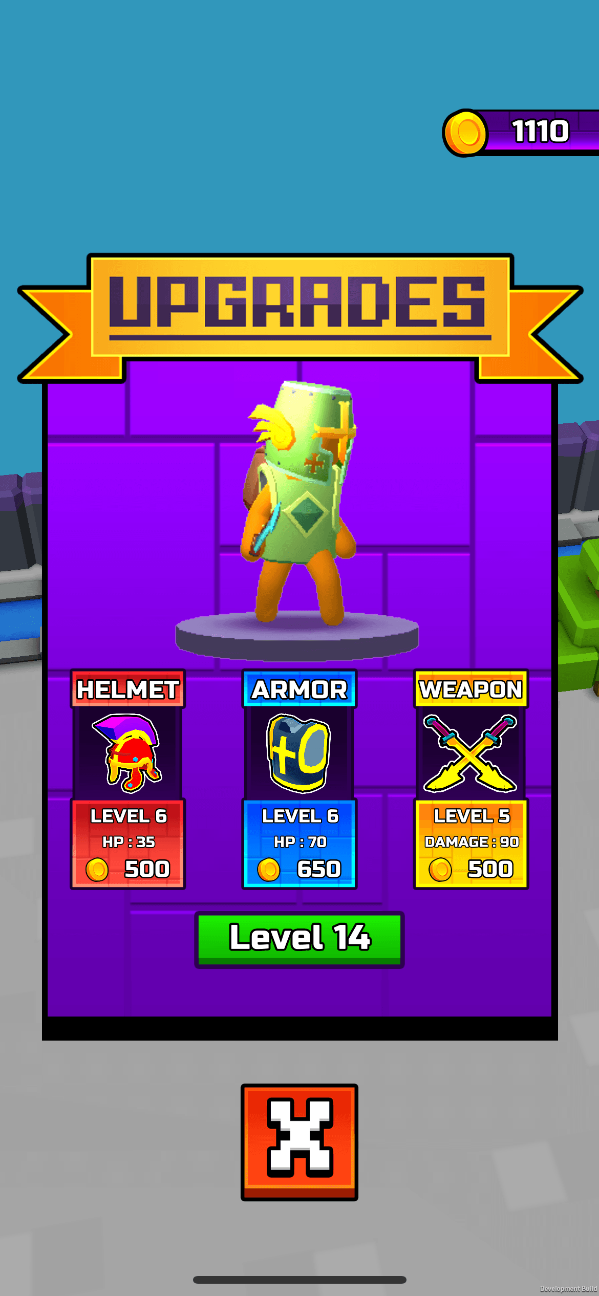 Upgrades Menu
