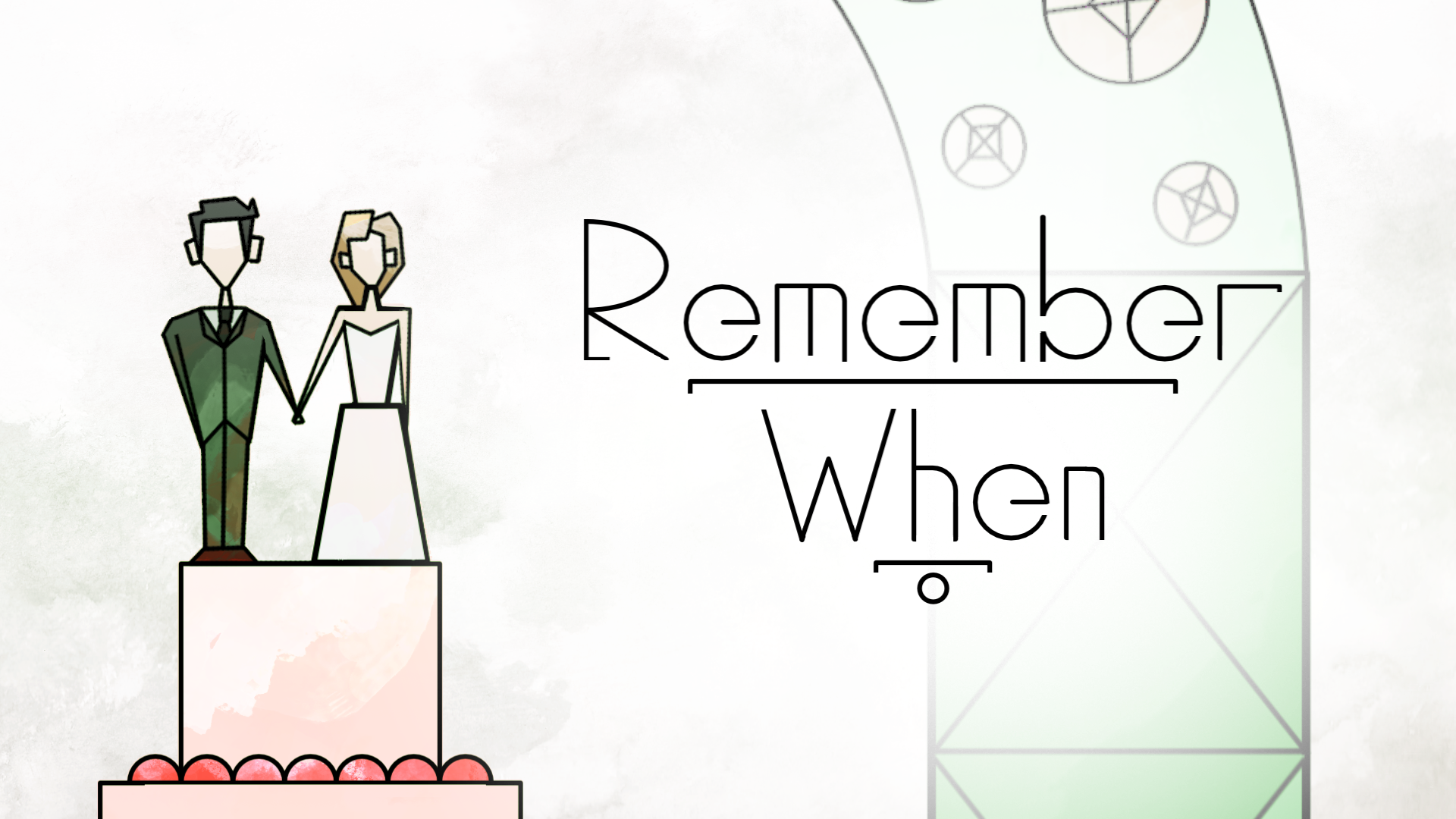 Intro Cutscene- Bride and groom figures representing wedding reception memory
