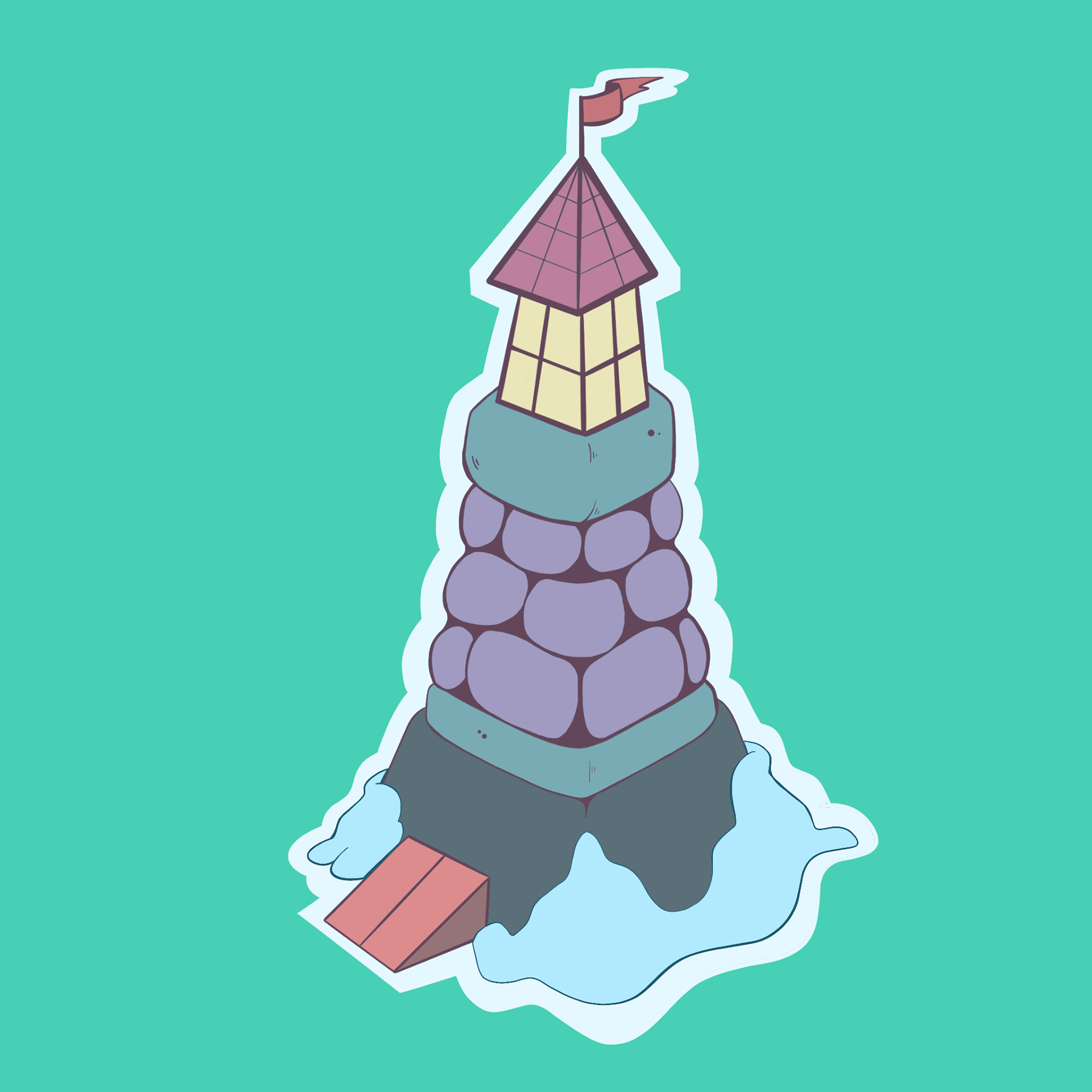 Coloured tower