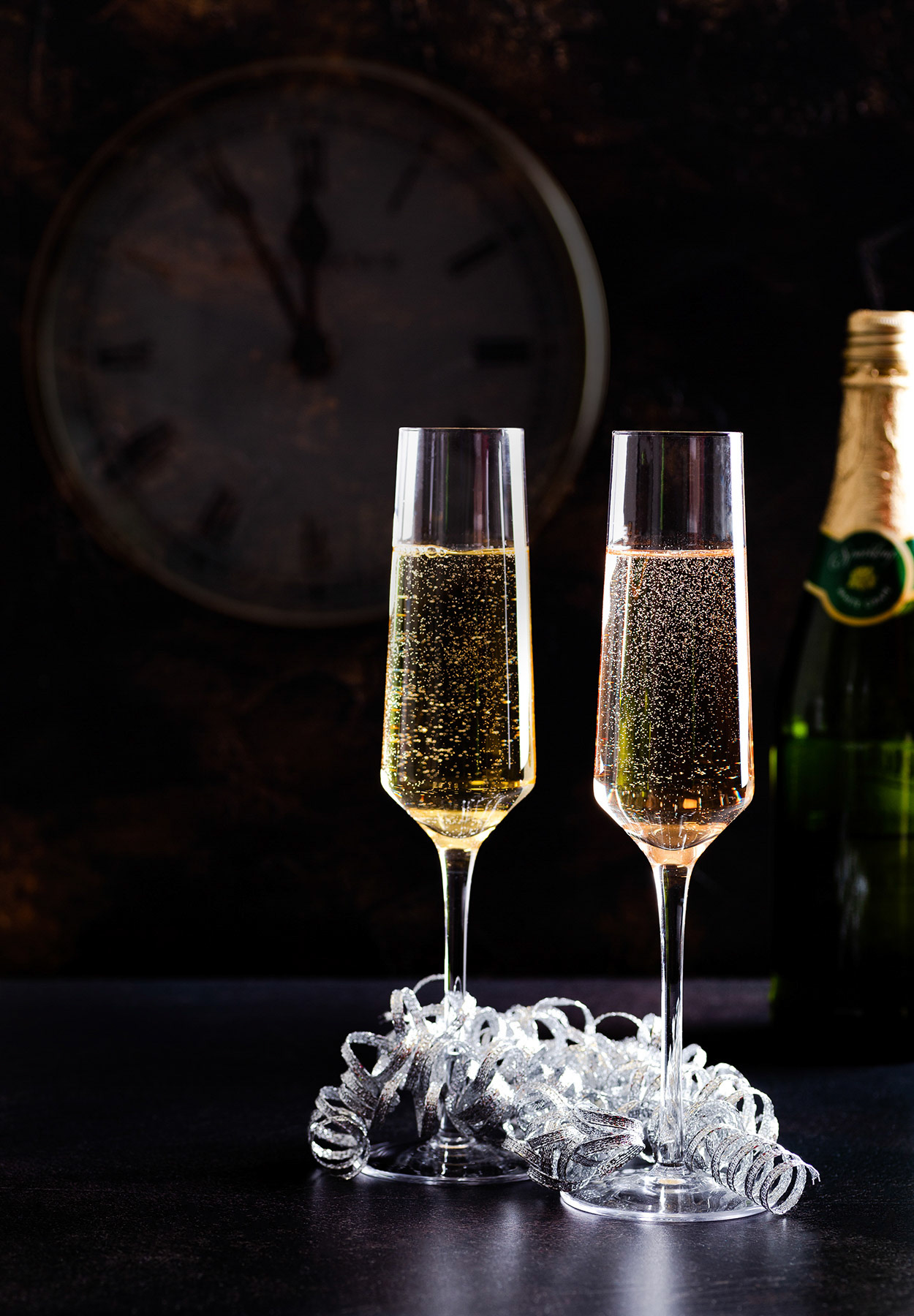 Champagne celebrating New Years