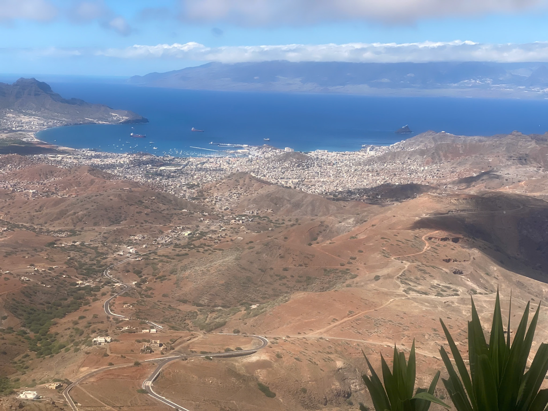 Monte Verde, view to Mindelo.