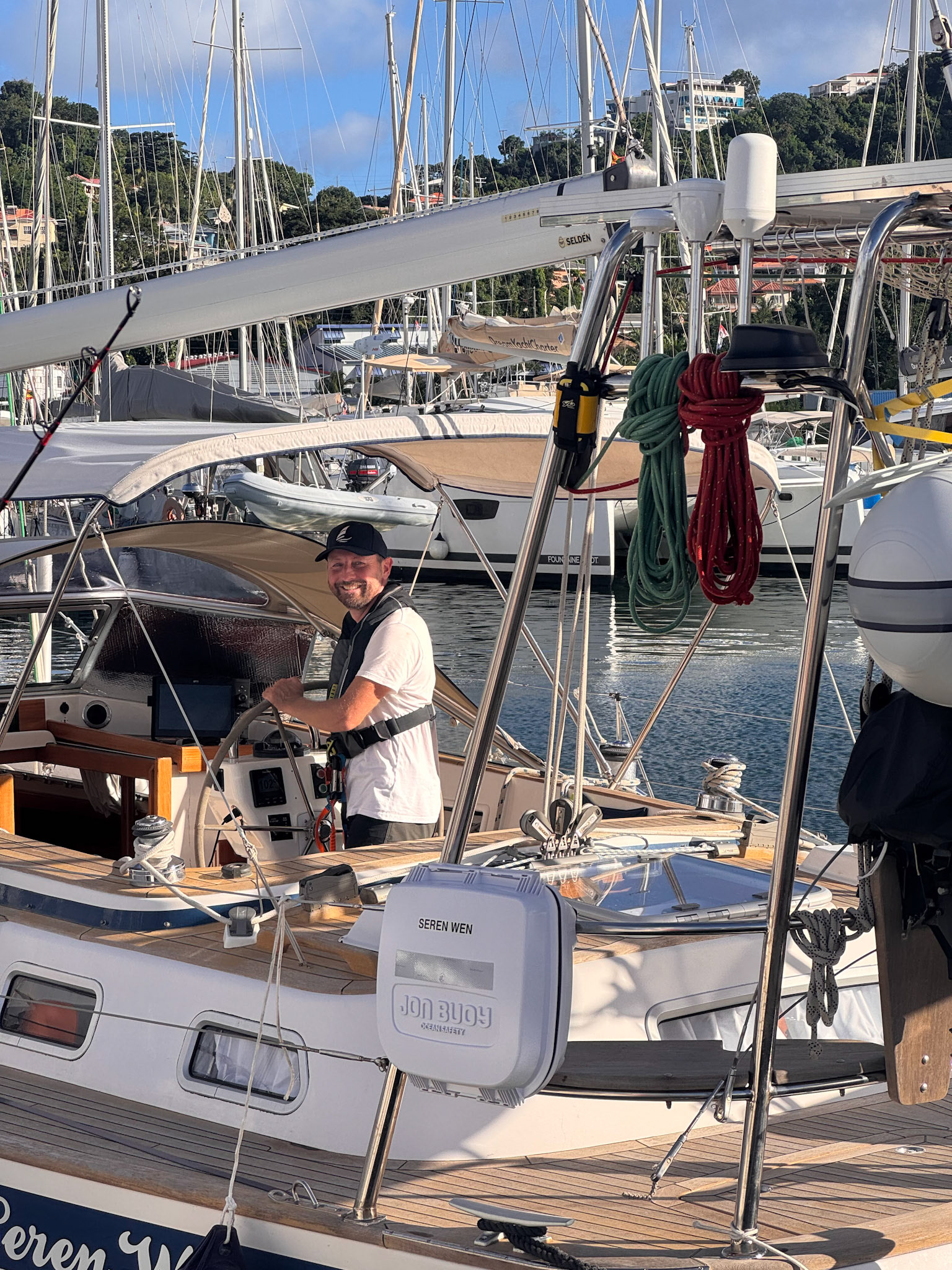 Docking in the Port Louis Marina