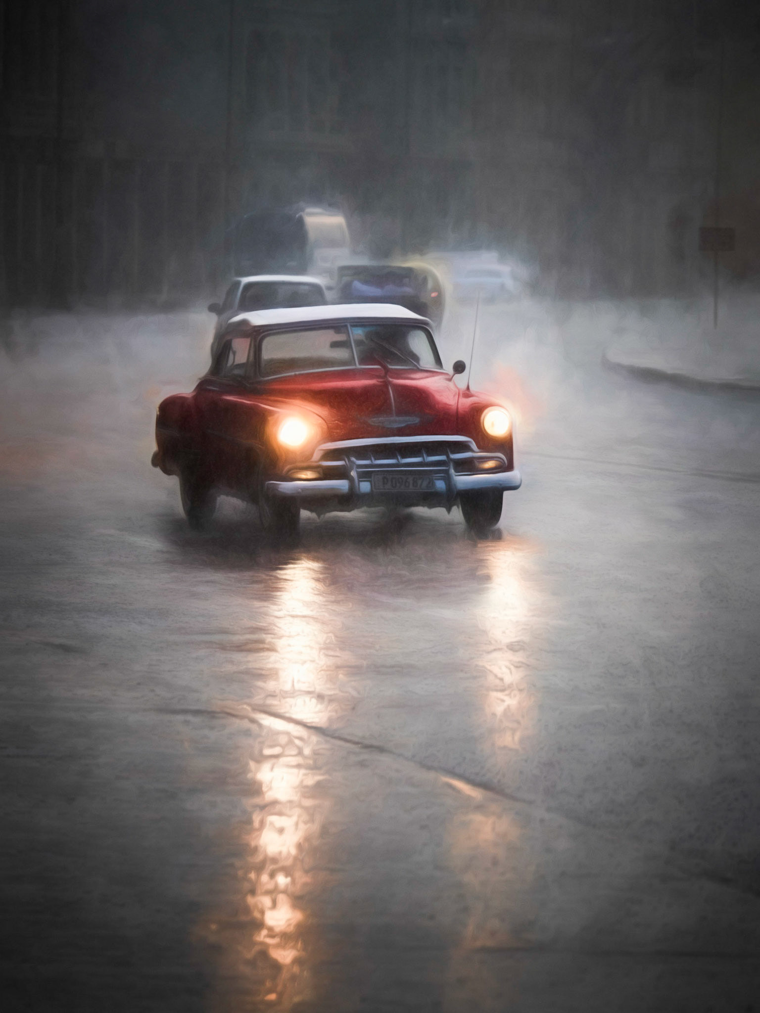 Rain on The Malecon, Havana, Cuba