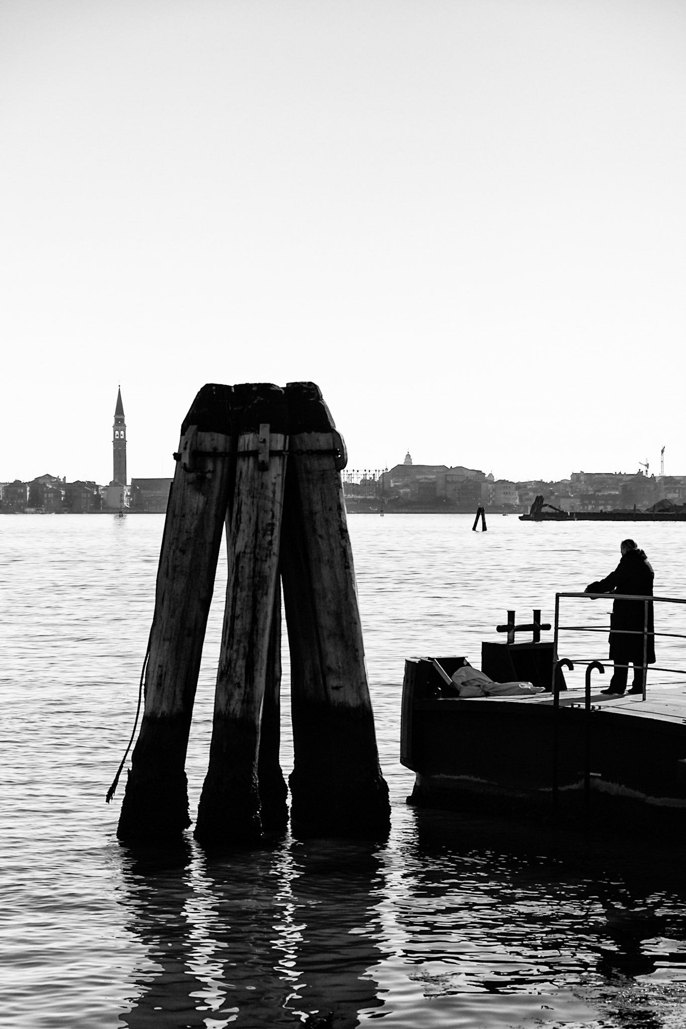 Lone Figure a study in B&W 