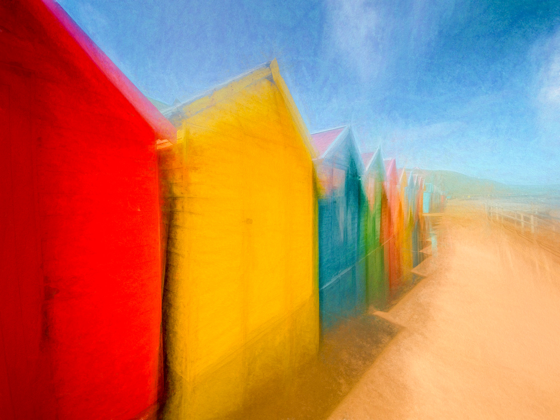 Pastel Beach Huts