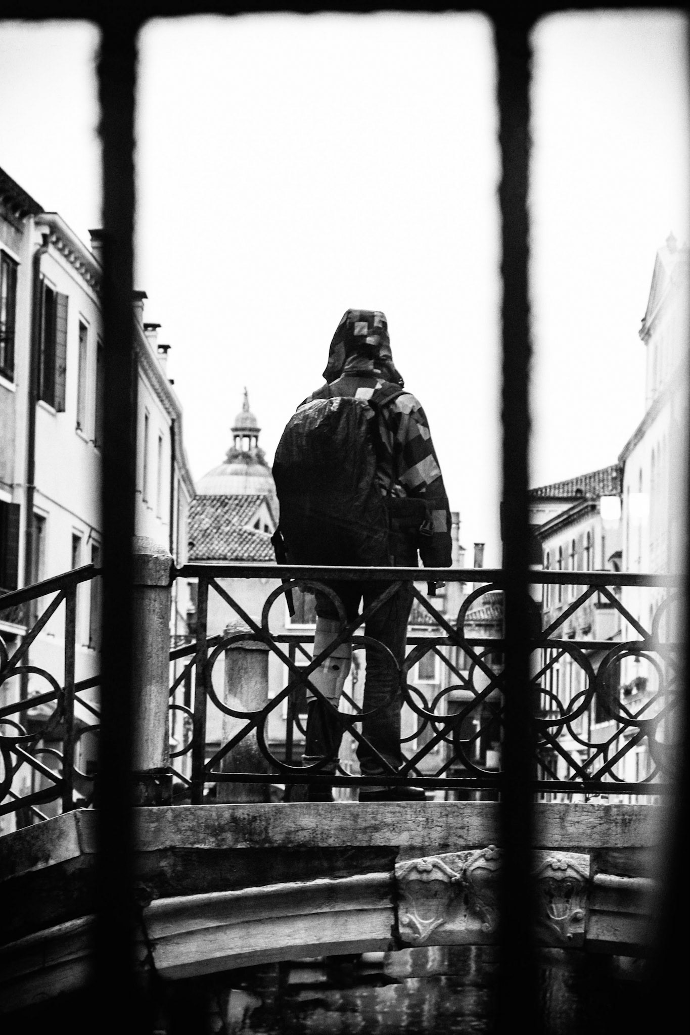 Lone Figure a study in B&W 