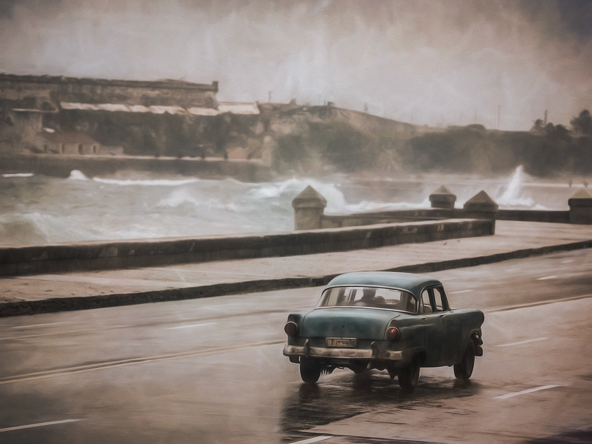 A Stormy Drive In Havana