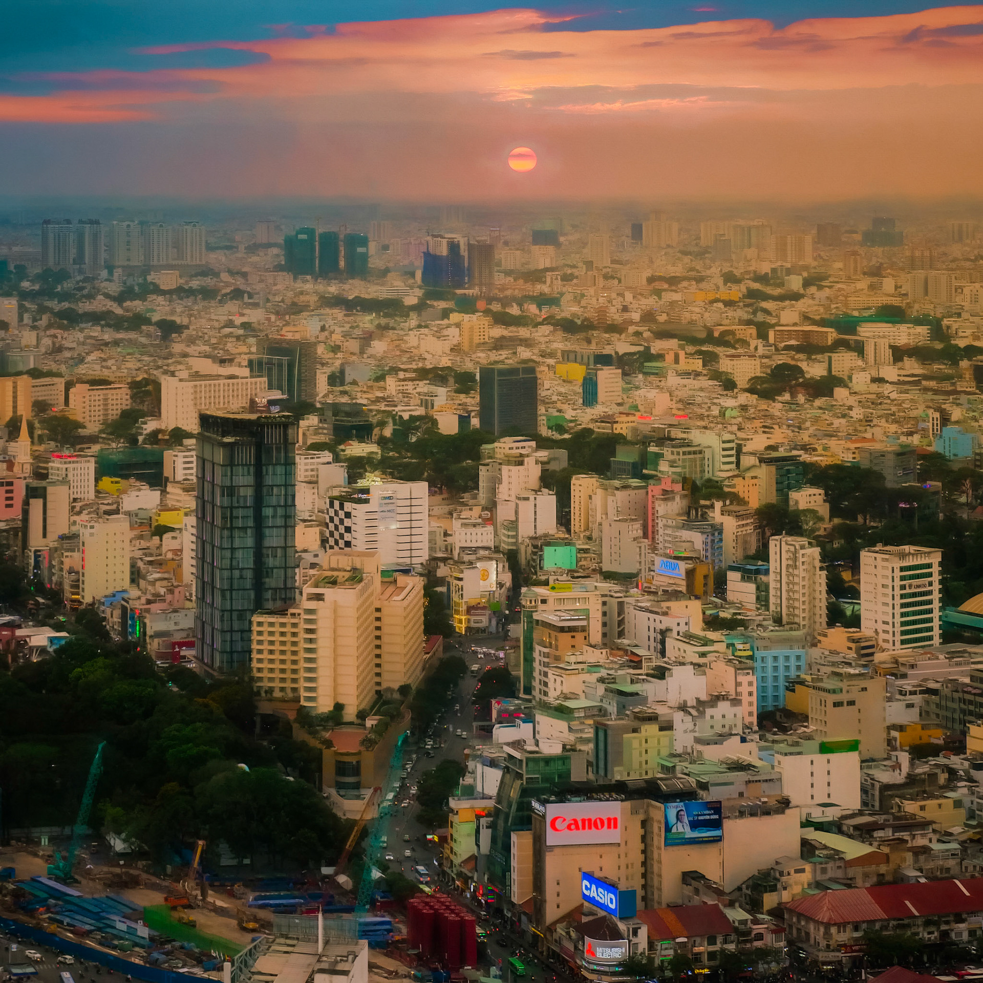 Sunset over Saigon