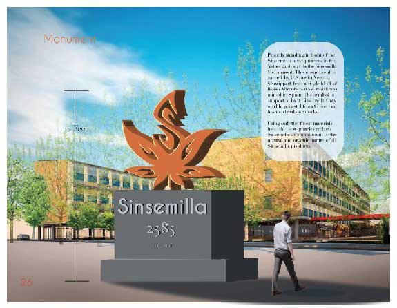 Corporate monument page from branding manual