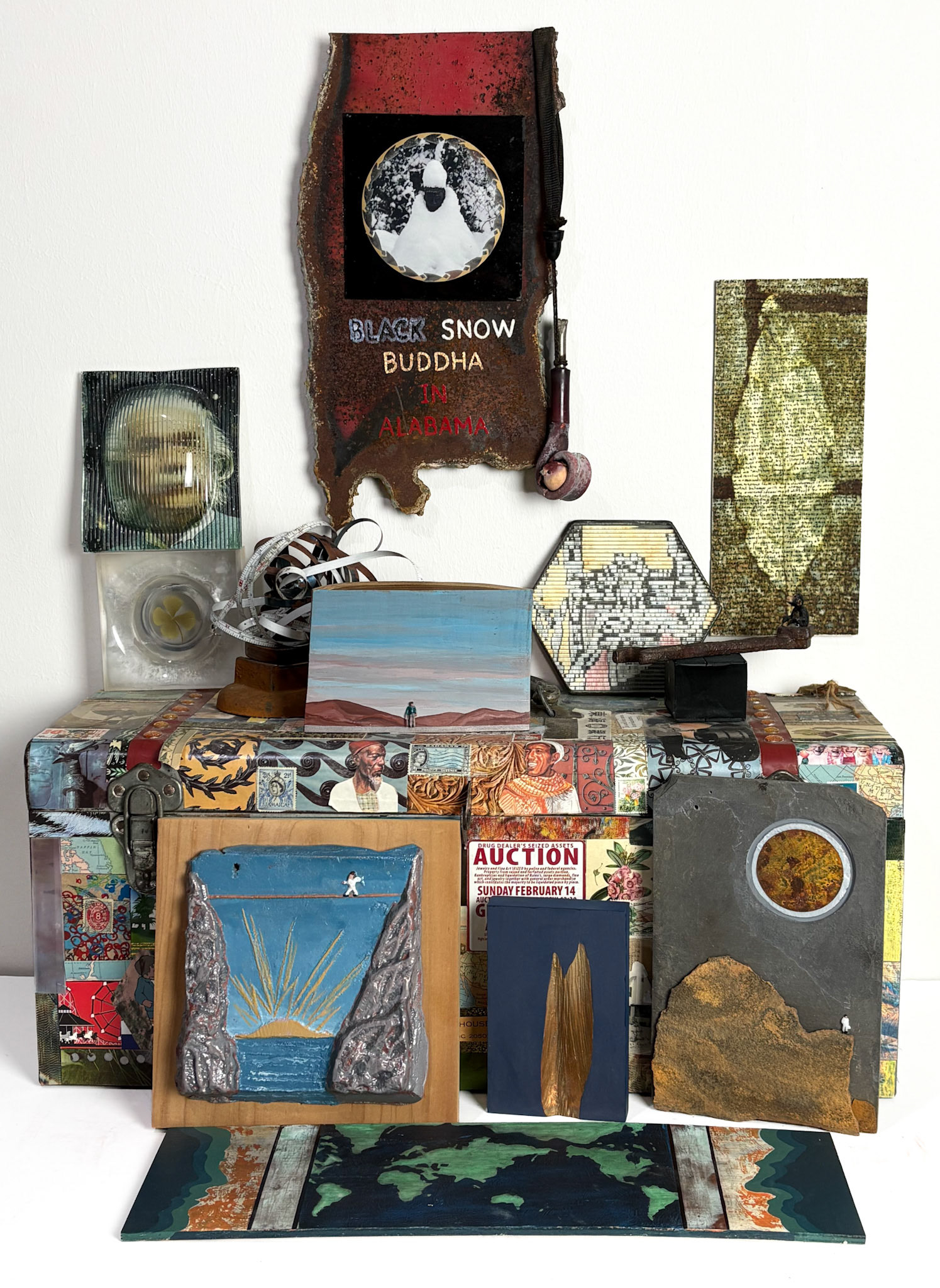 COLLAGED TOOL BOX - CONTENTS