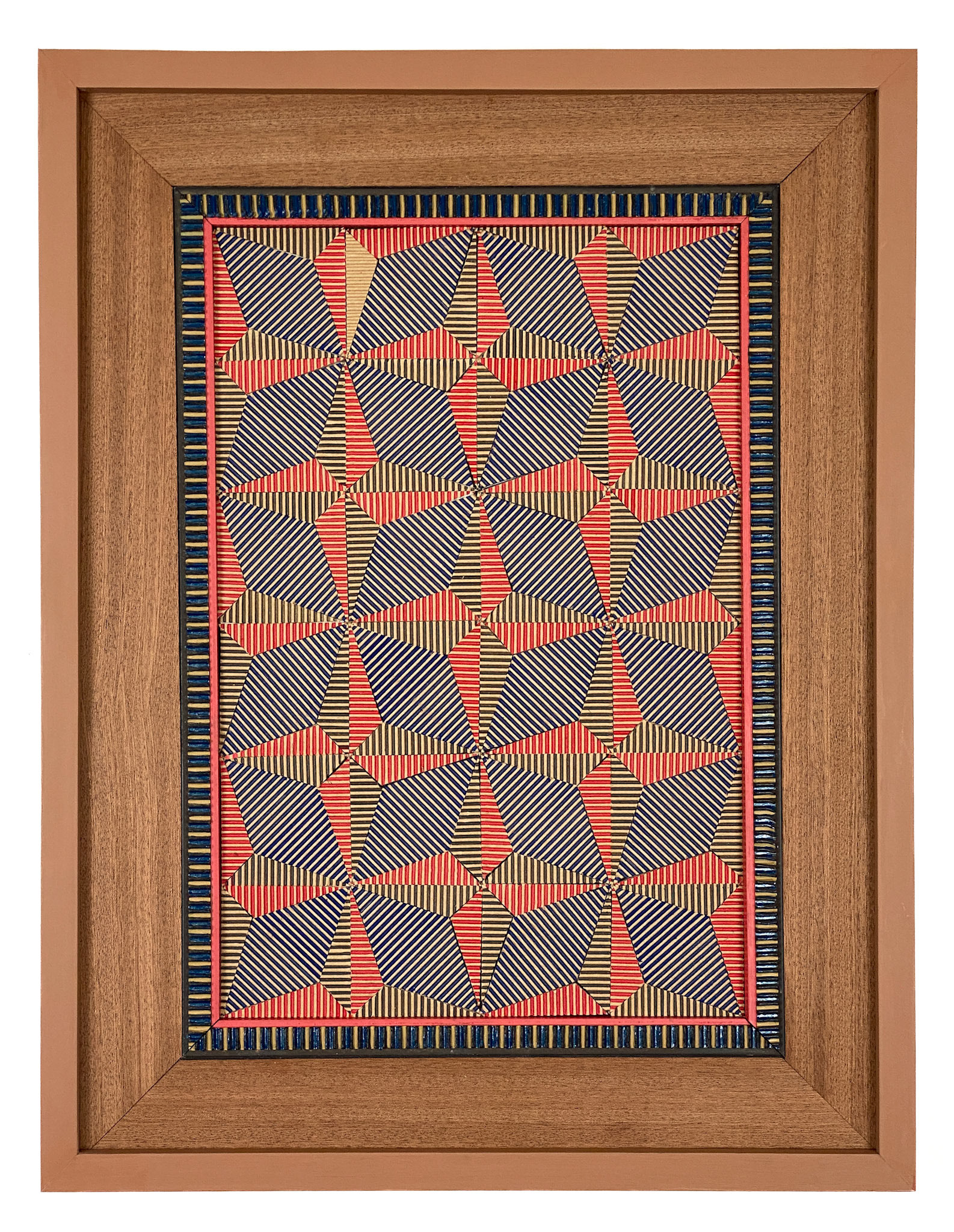 GEOMETRIC IN RED, BLUE AND BLACK