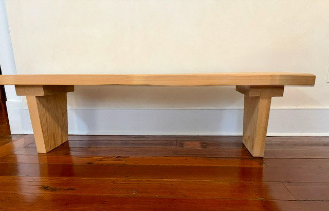 NATURAL MAPLE WOOD BENCH