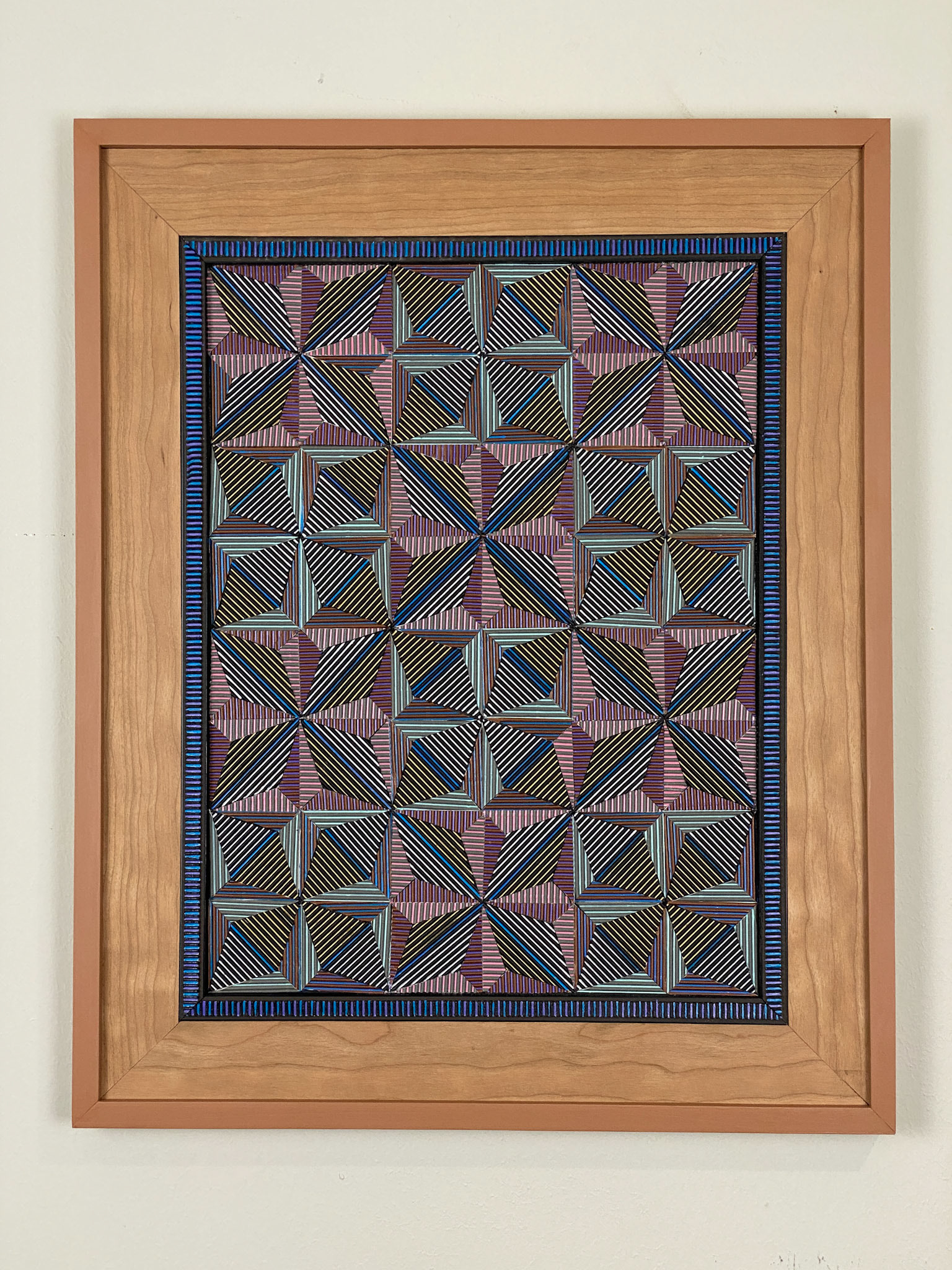 GEOMETRIC IN SILVER, GOLD, PURPLE AND BLUE