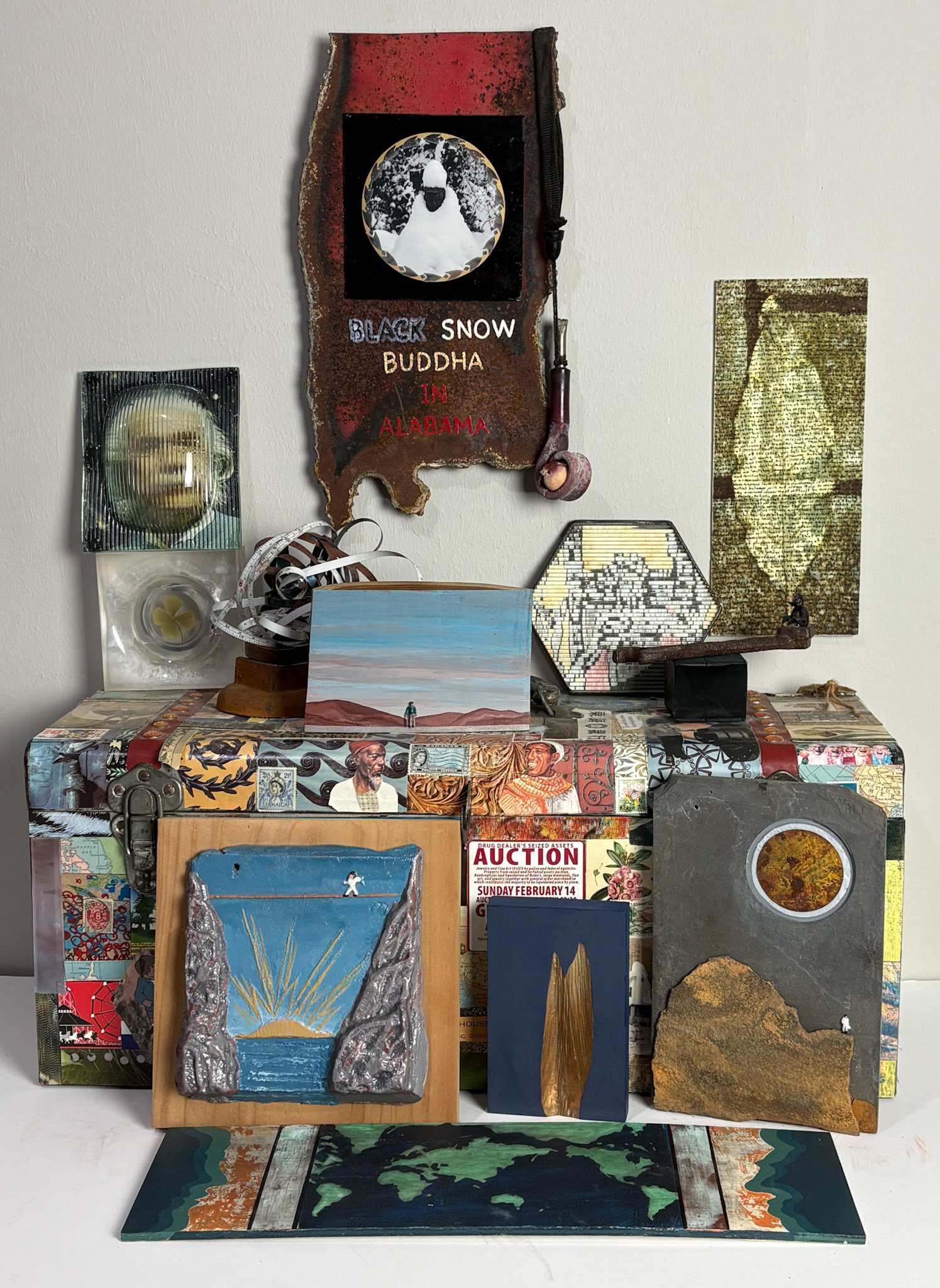 COLLAGED TOOL BOX - CONTENTS