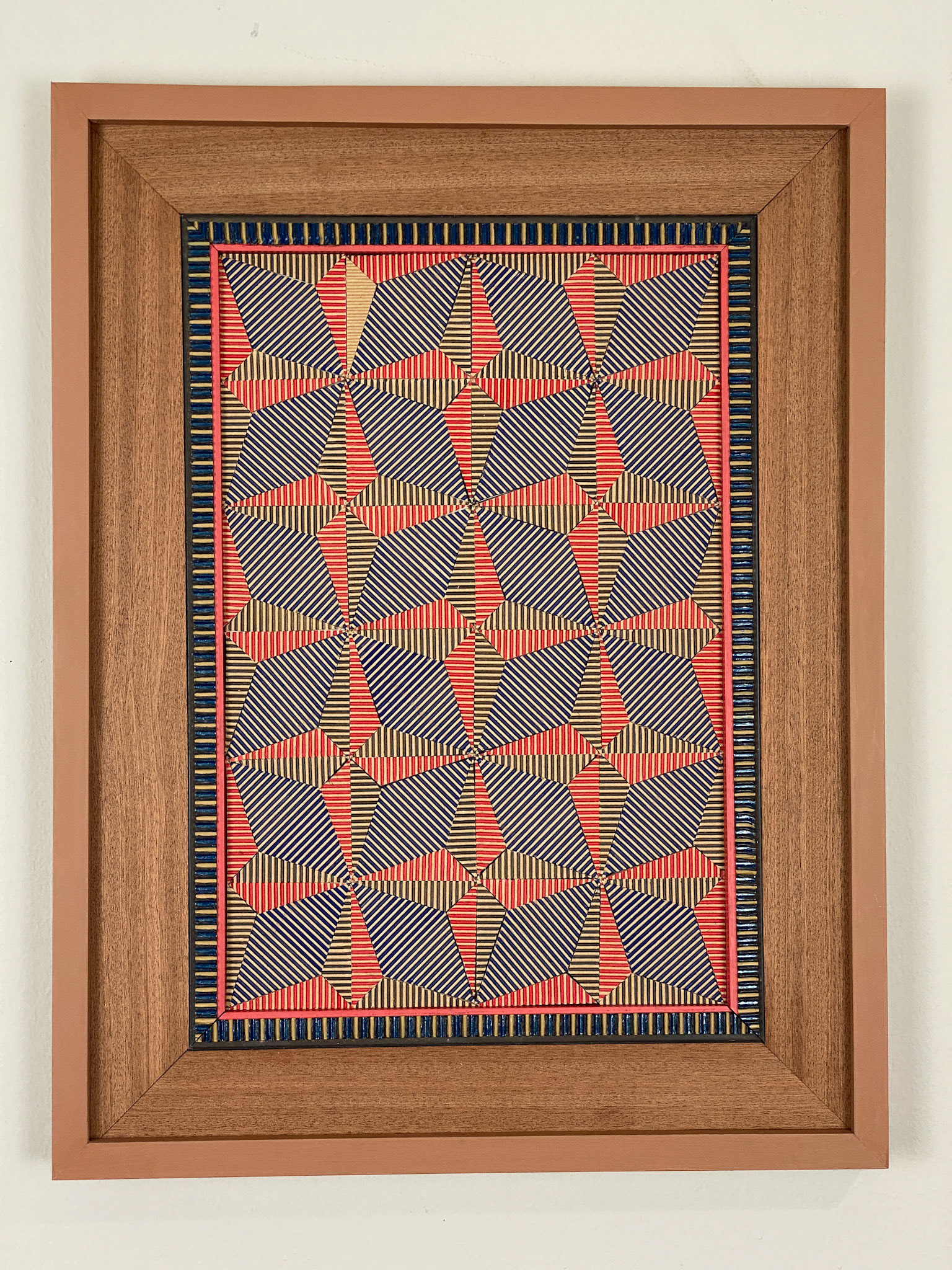 GEOMETRIC IN RED, BLUE AND BLACK