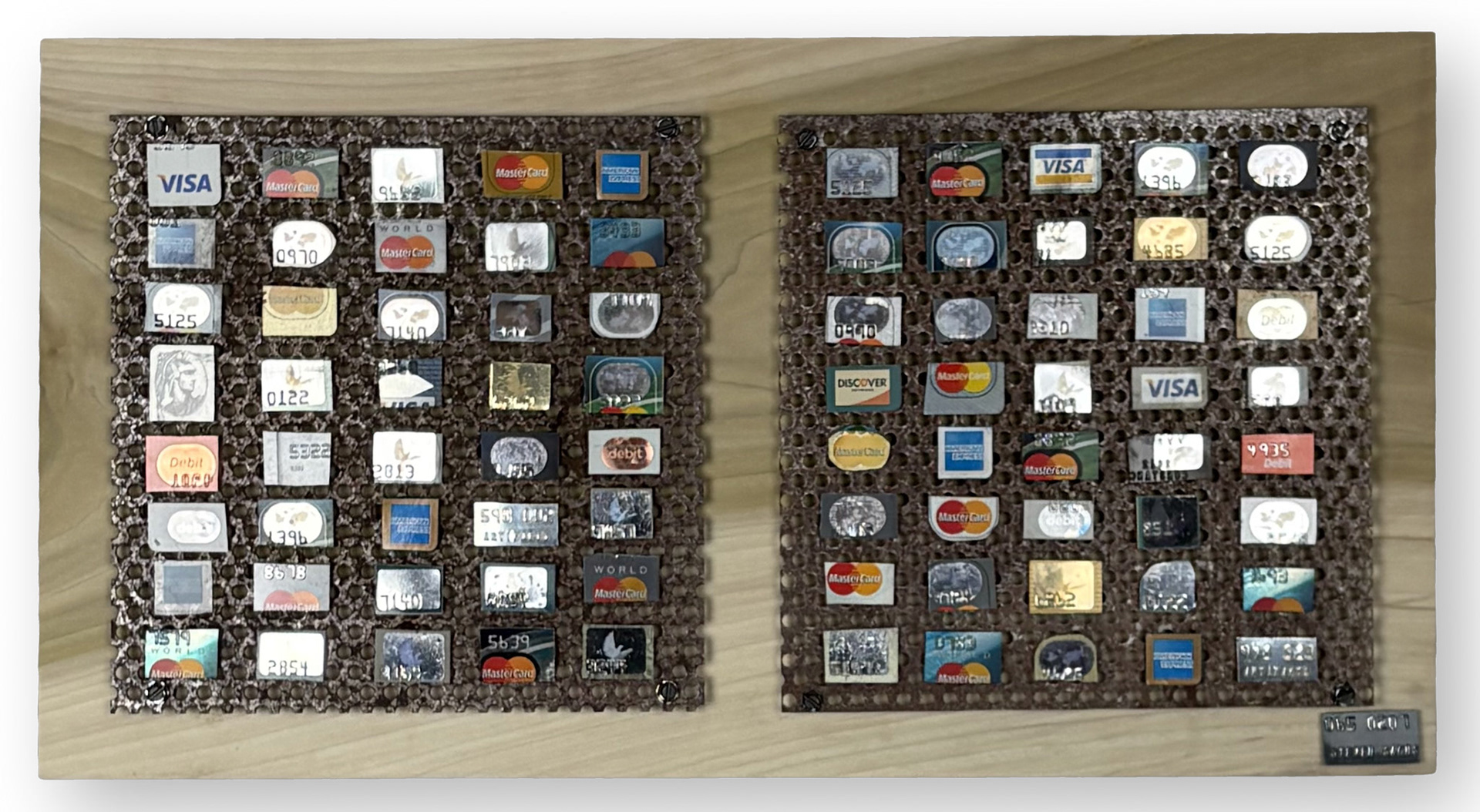 WOULD STEAL CREDIT CARDS - MEDIUM WOOD STEEL CREDIT CARDS